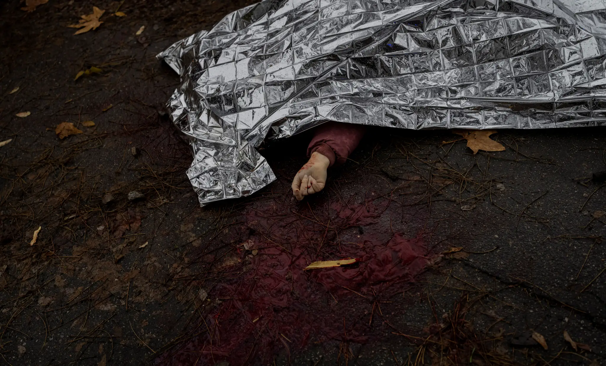Jedna z obetí ruského ostreľovania Chersonu.