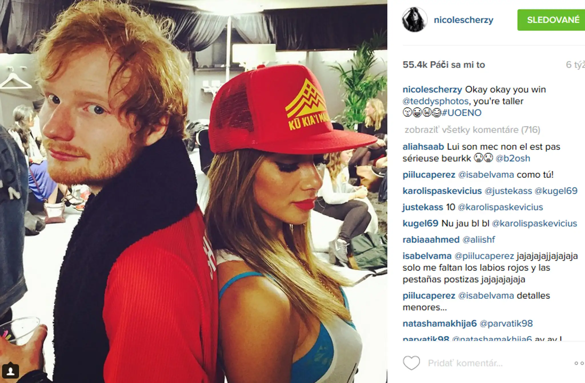 Ed Sheeran a Nicole Scherzinger