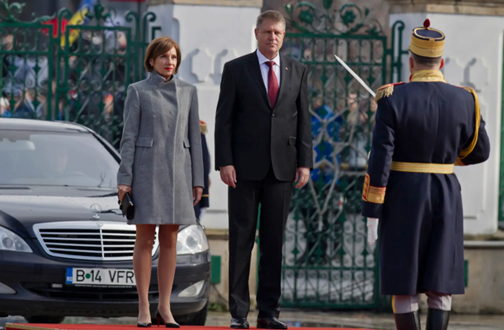 Rumunský prezident Klaus Iohannis s manželkou Carmen.