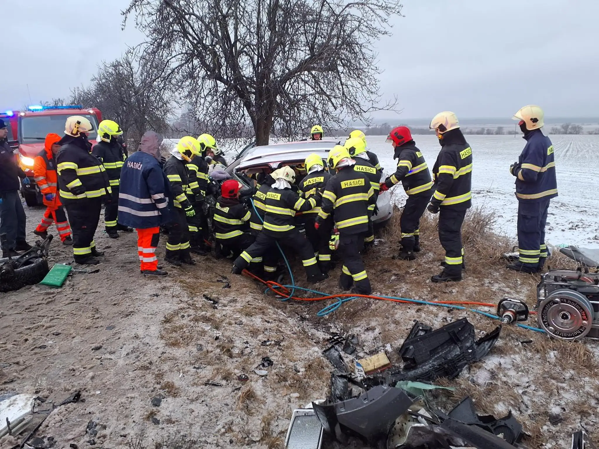 Nehoda medzi obcami Rohožník a Sološnica.