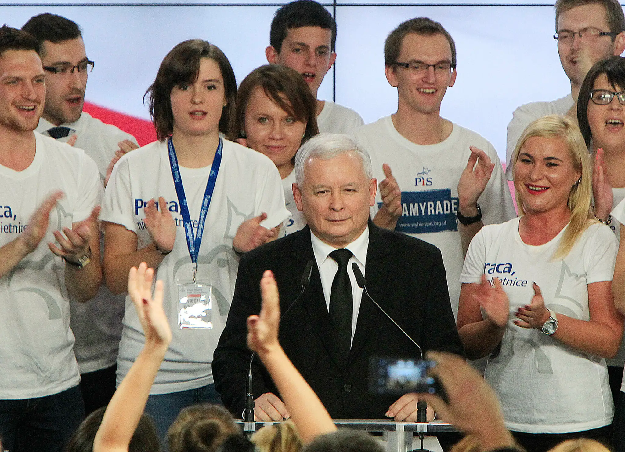 Líder opozičnej konzervatívnej strany Právo a spravodlivosť Jaroslaw Kaczynski.