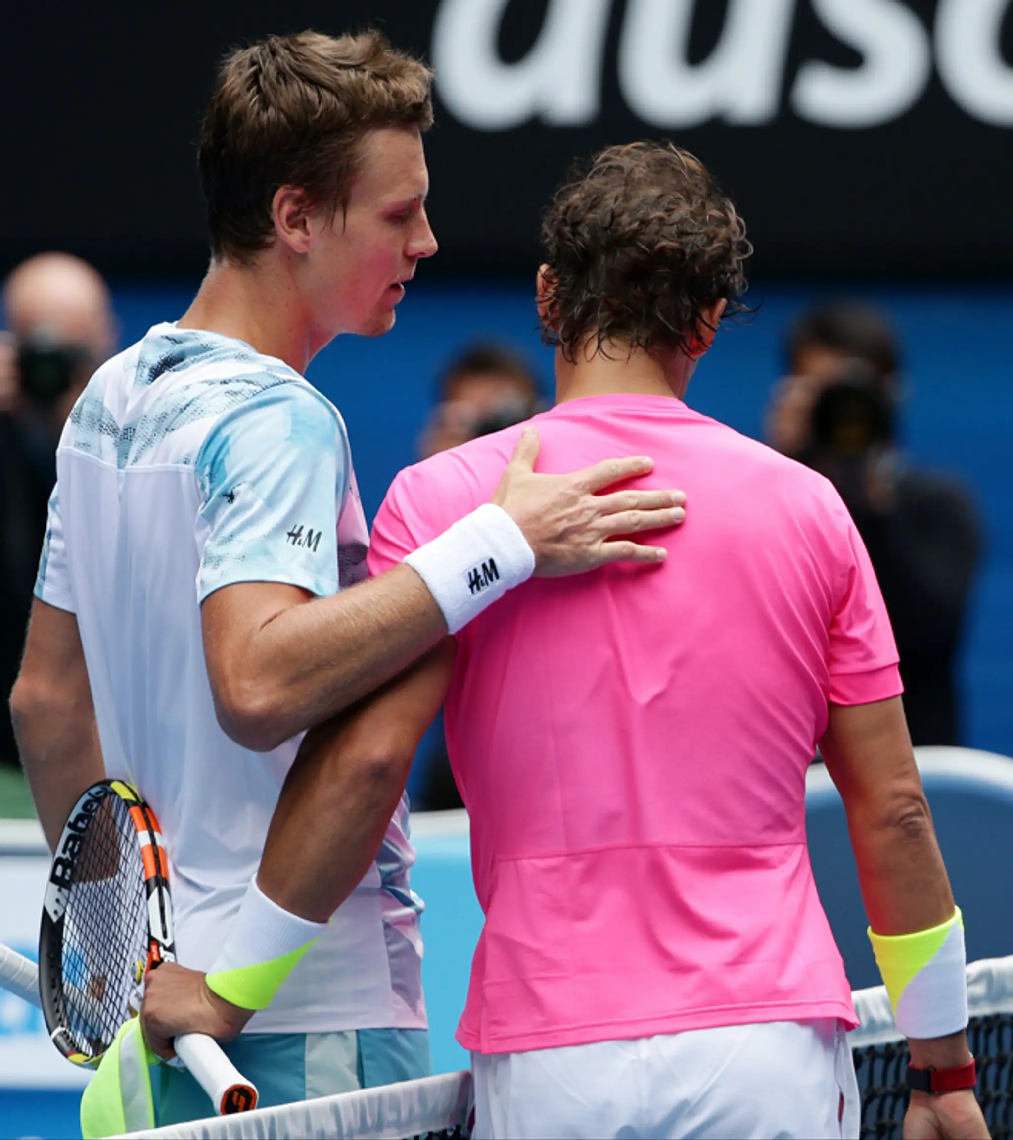 Tomáš Berdych a Rafael Nadal na AO.
