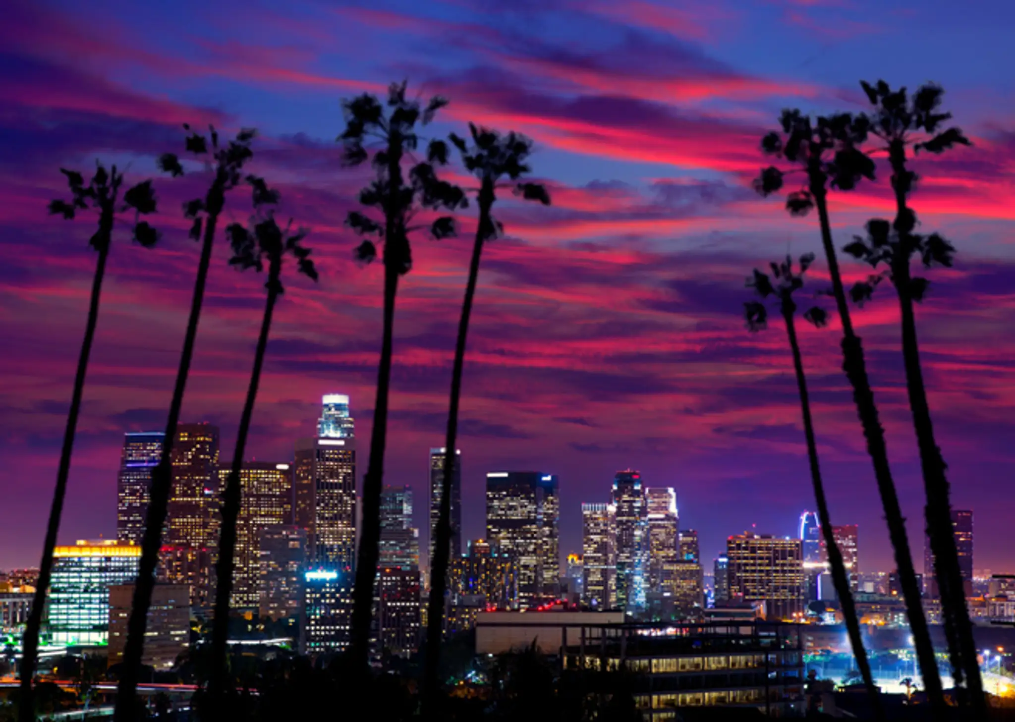 Nočné Los Angeles.