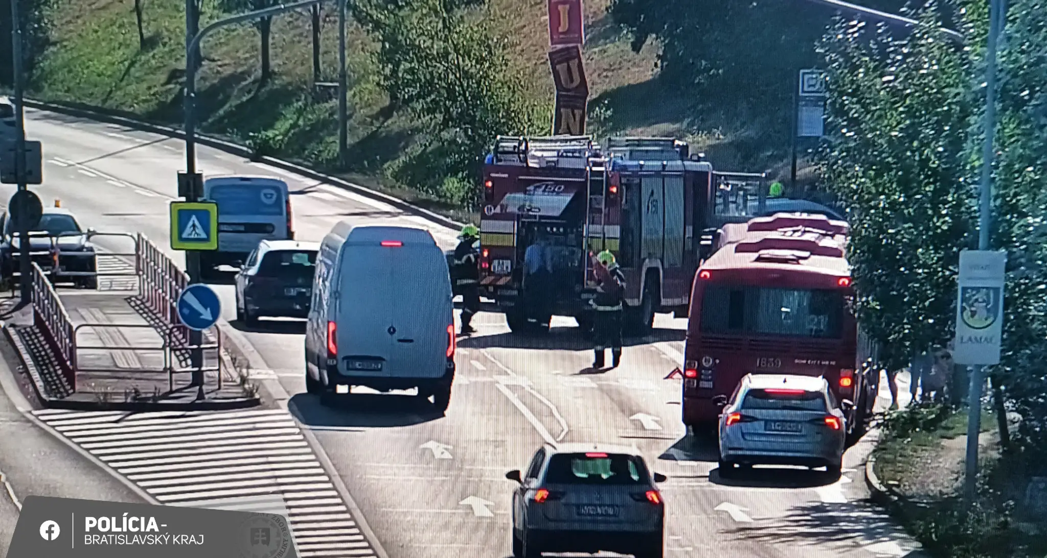 Dopravná nehoda v Lamači