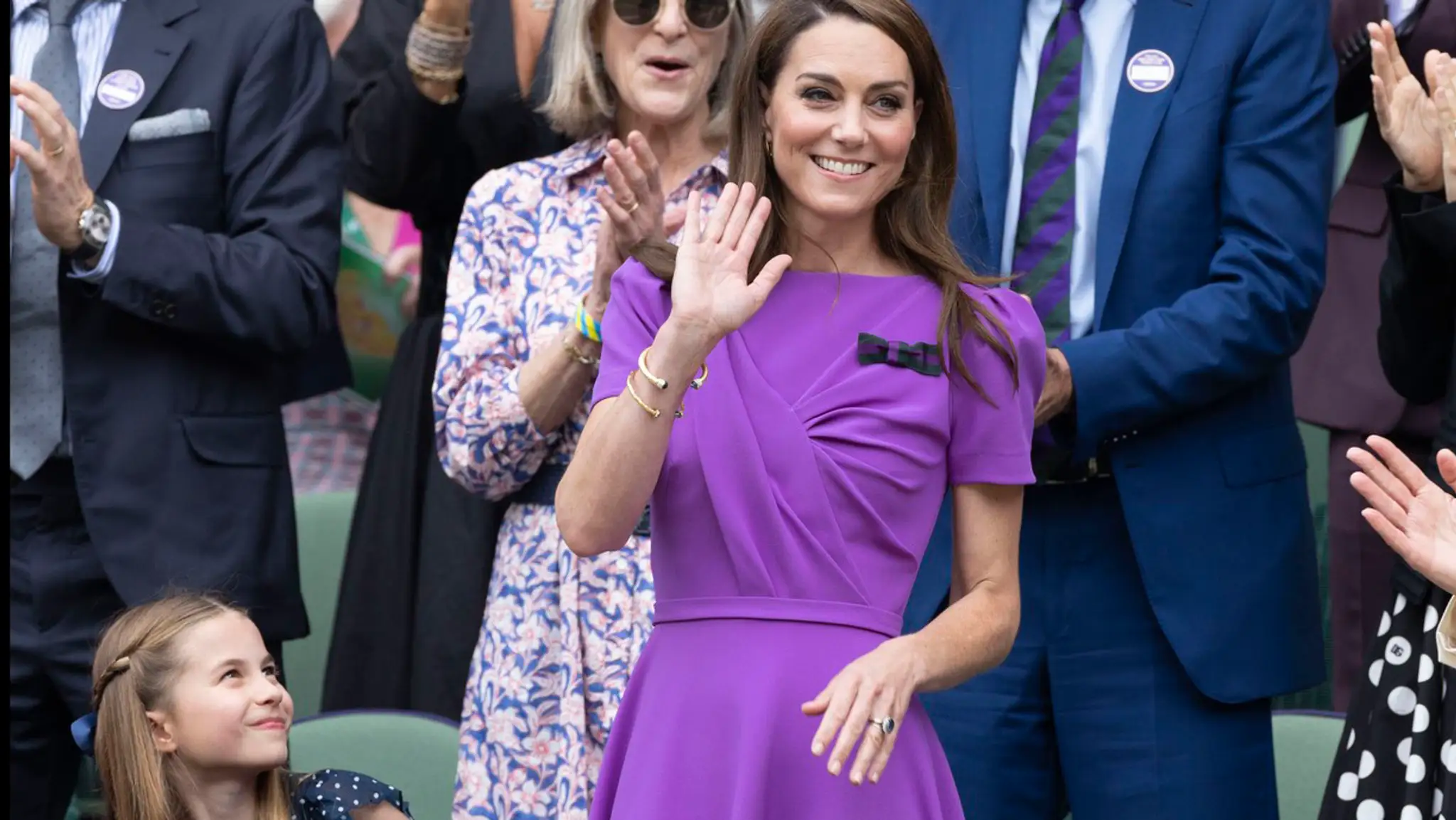Princezná Charlotte s mamou na Wimbledone