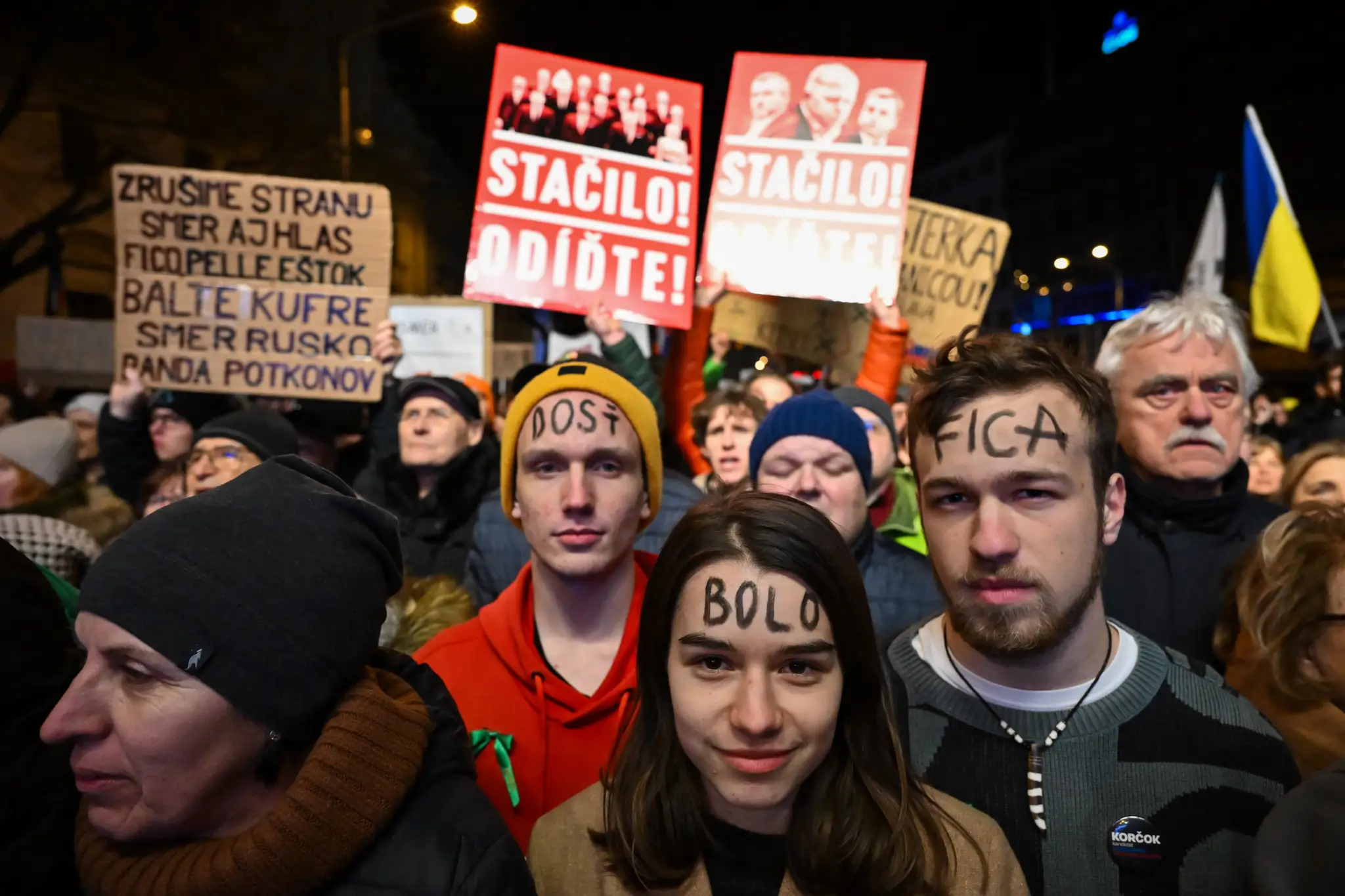 Opozičný protest v Bratislave. 