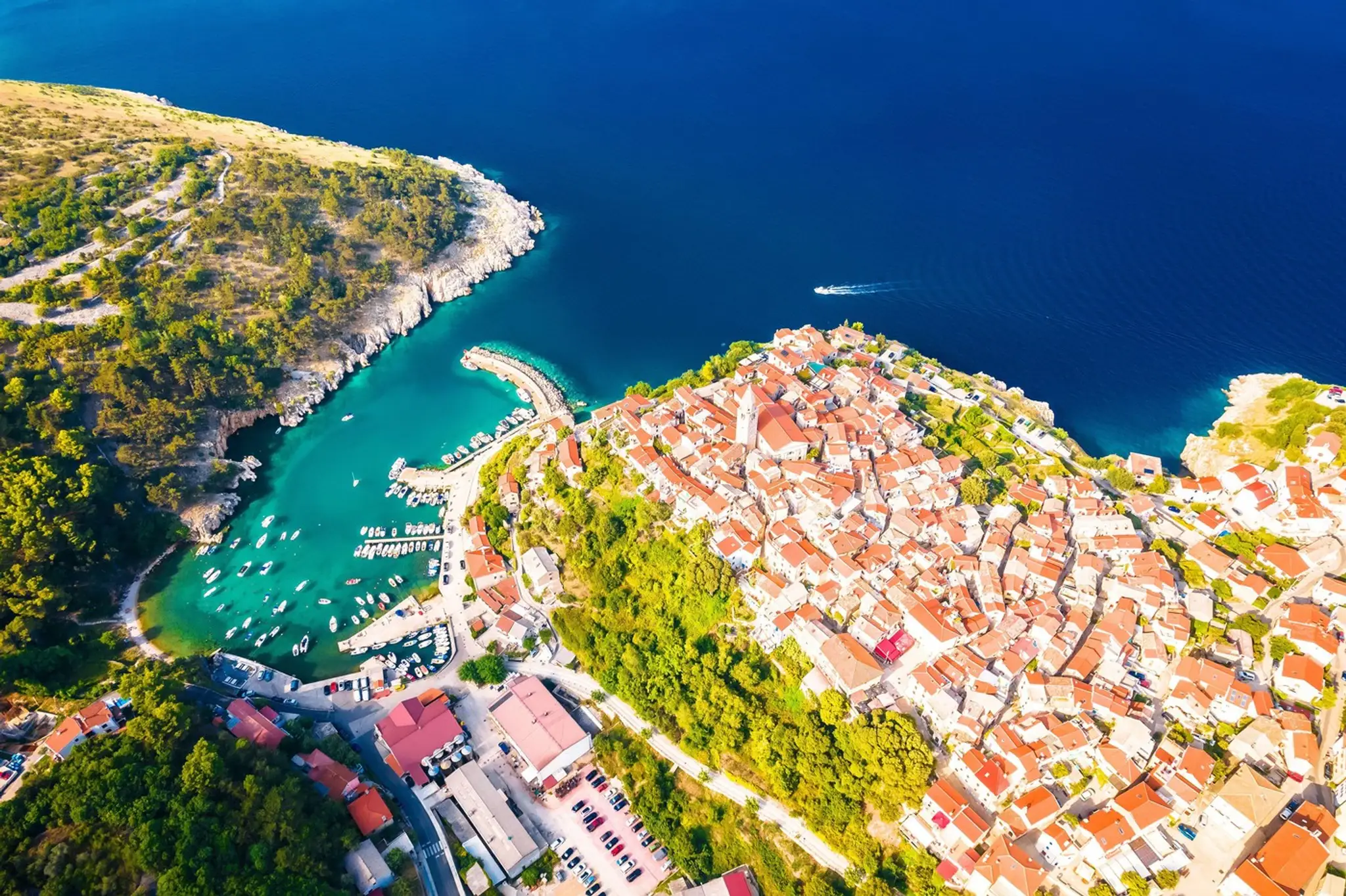 Mestečko Vrbnik na ostrove Krk