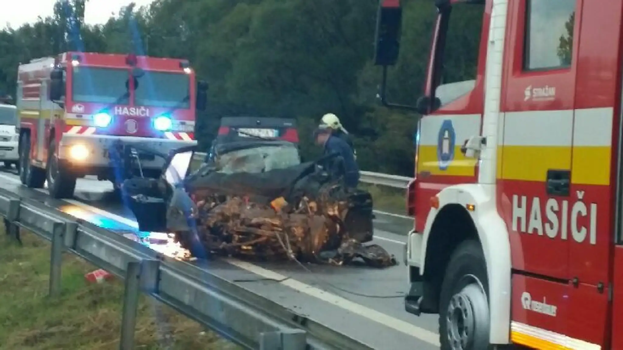 Auto v ktorom zahynula celá rodina.