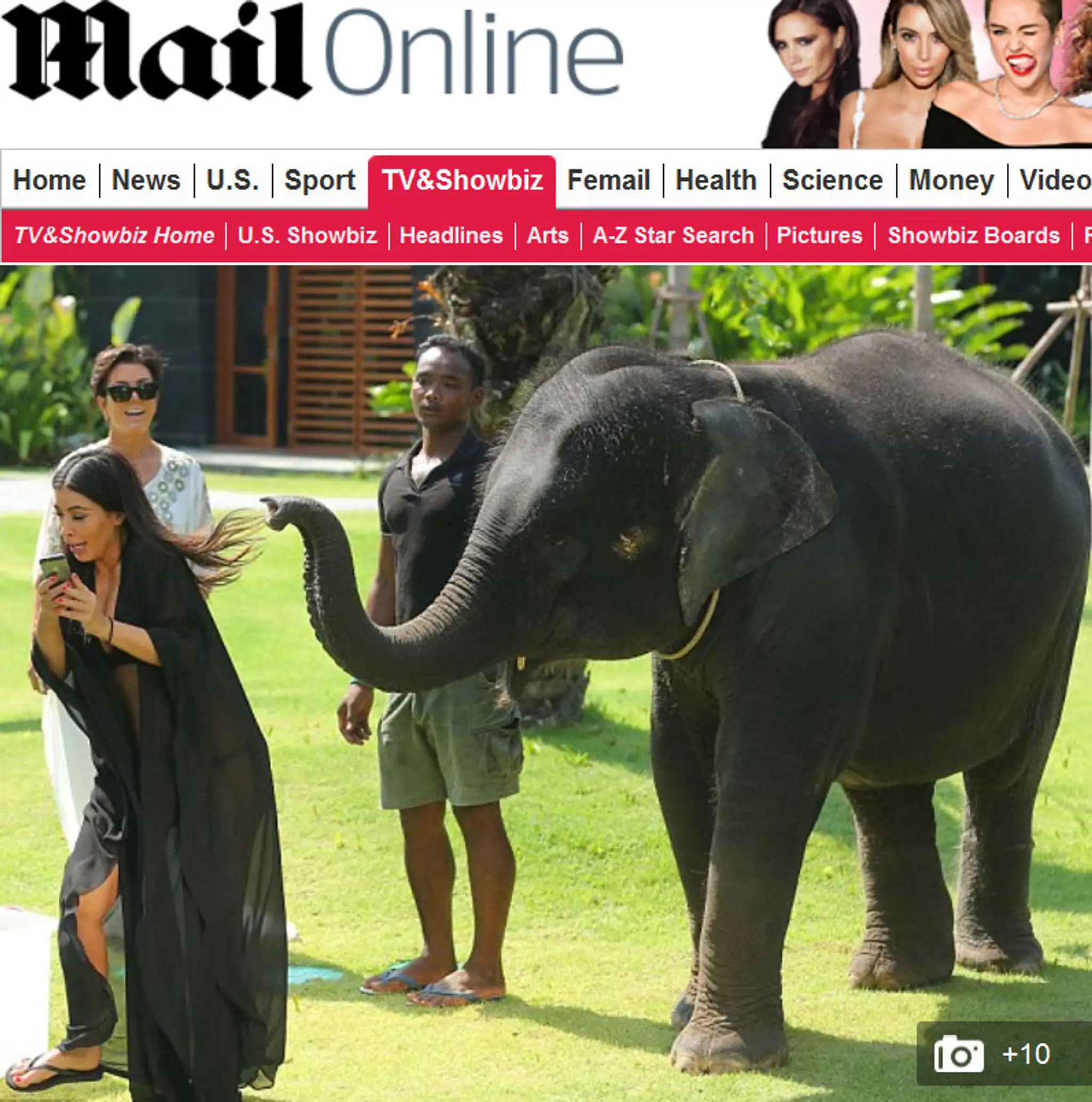 Kim Kardashian a slon