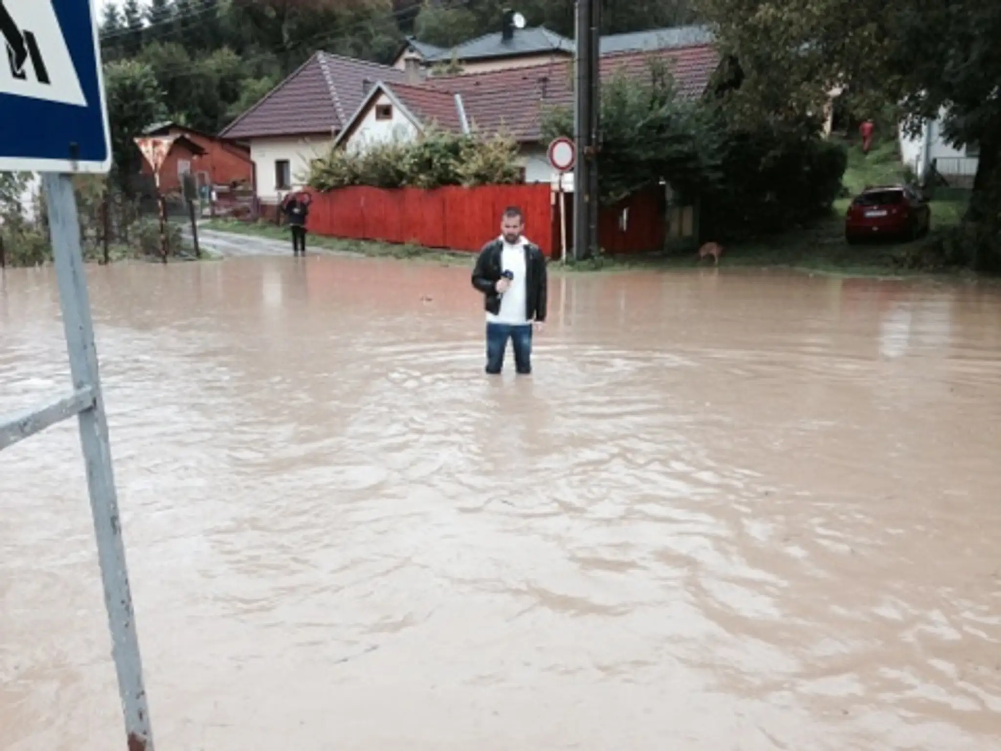 Záplavy na Slovensku- obec Prašník pri Vrbovom