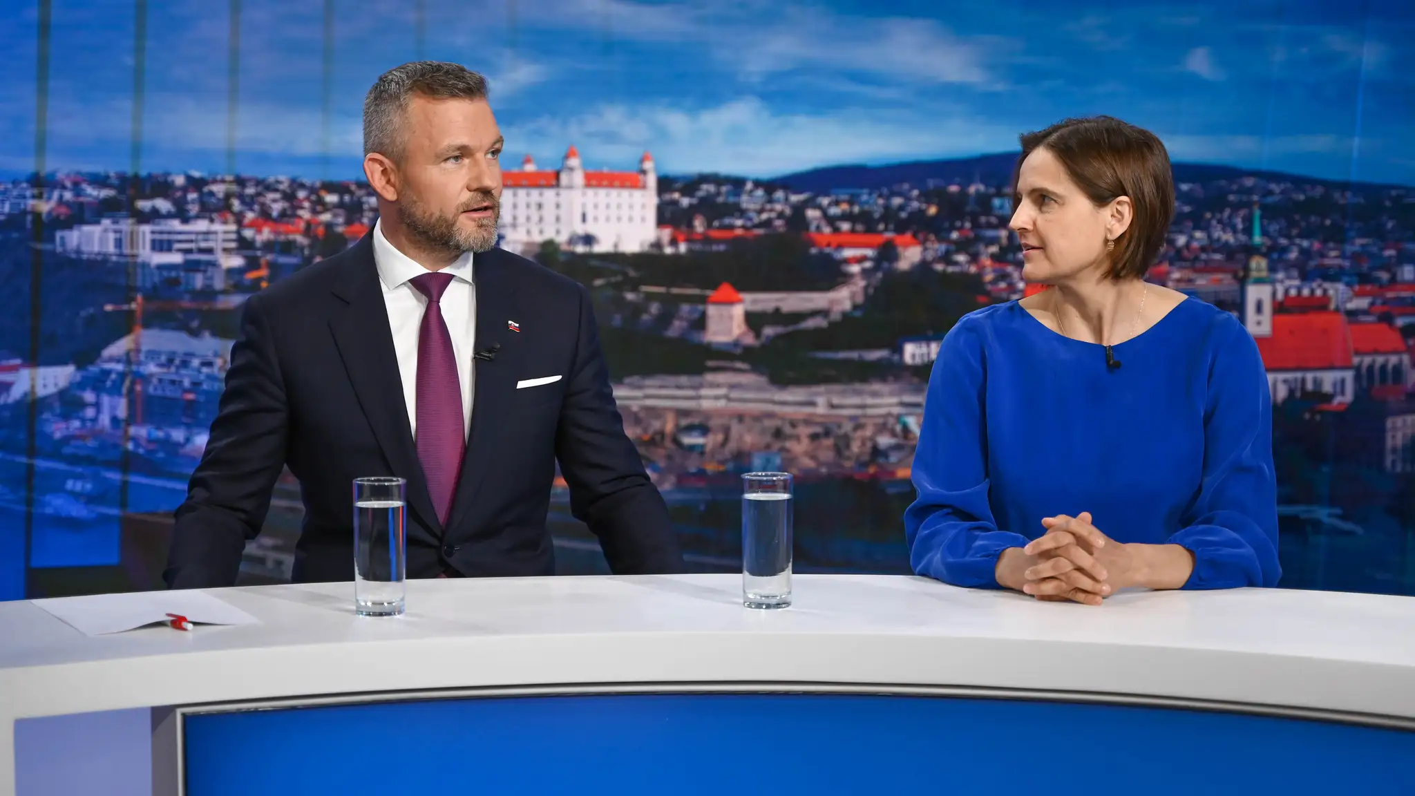 Peter Pellegrini a Mária Kolíková v relácii Na telo.