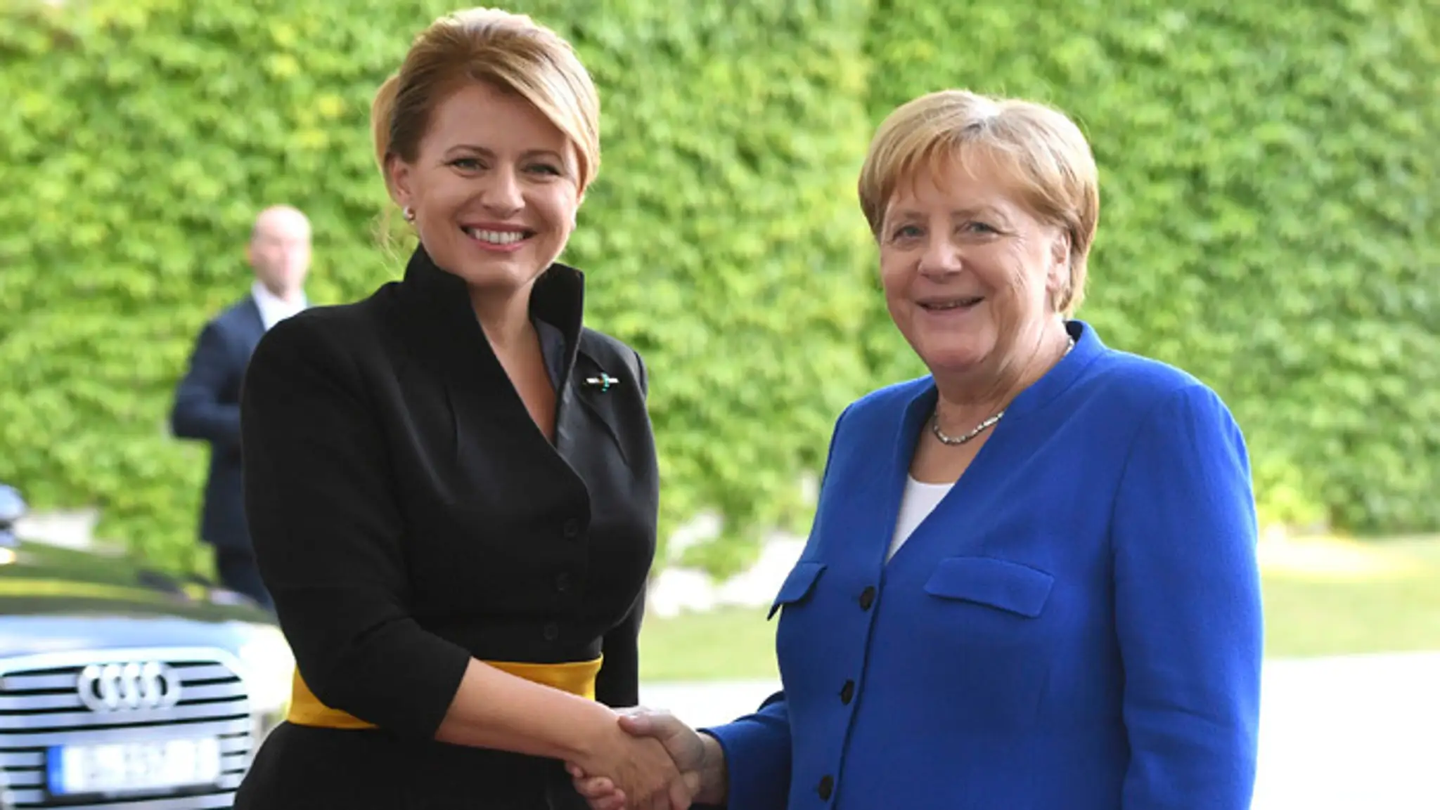 Nemecký prezident Frank-Walter Steinmeier a Zuzana Čaputová.