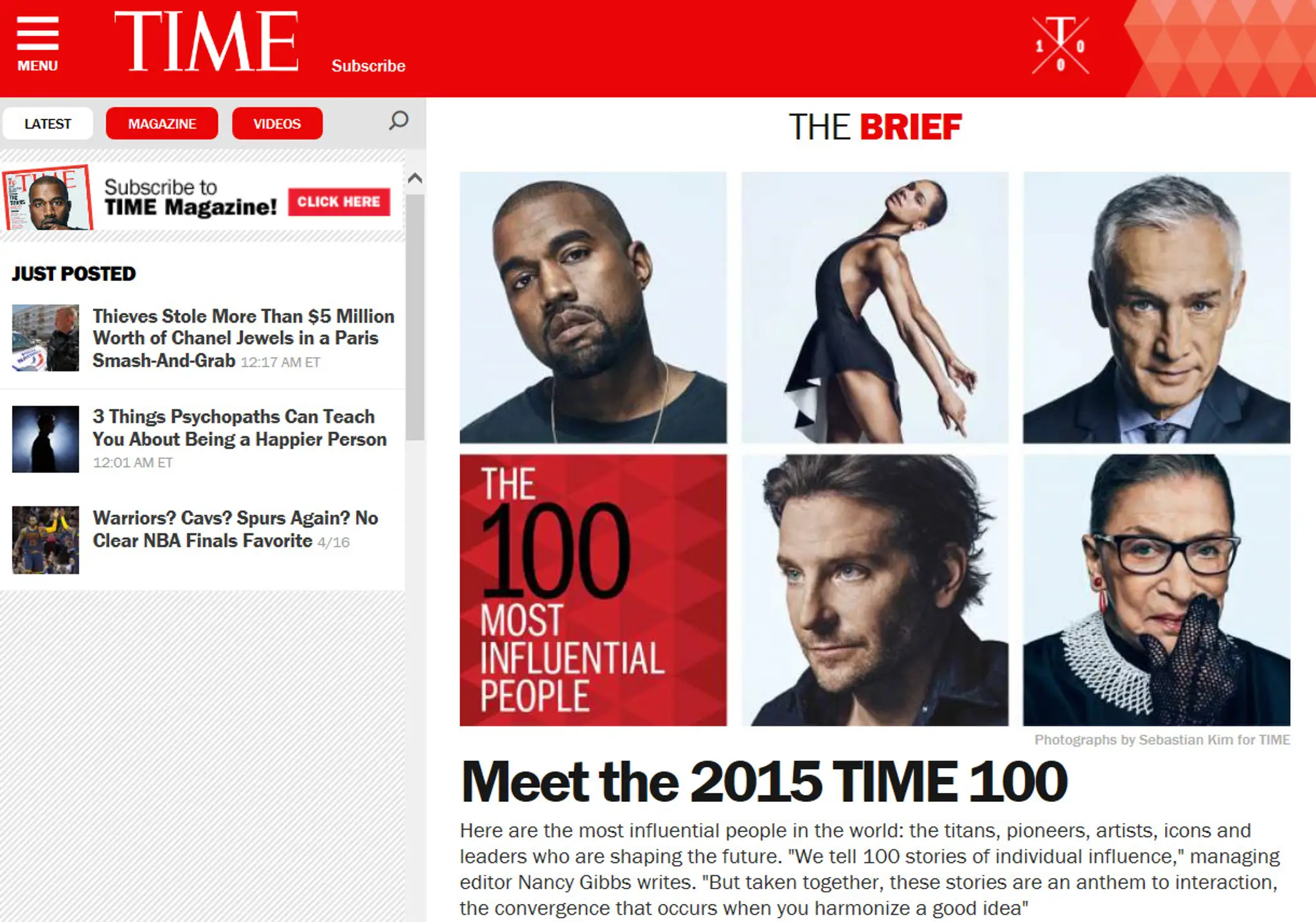 Magazín Time zverejnil nový rebríček 100 najvplyvnejších osobností sveta.