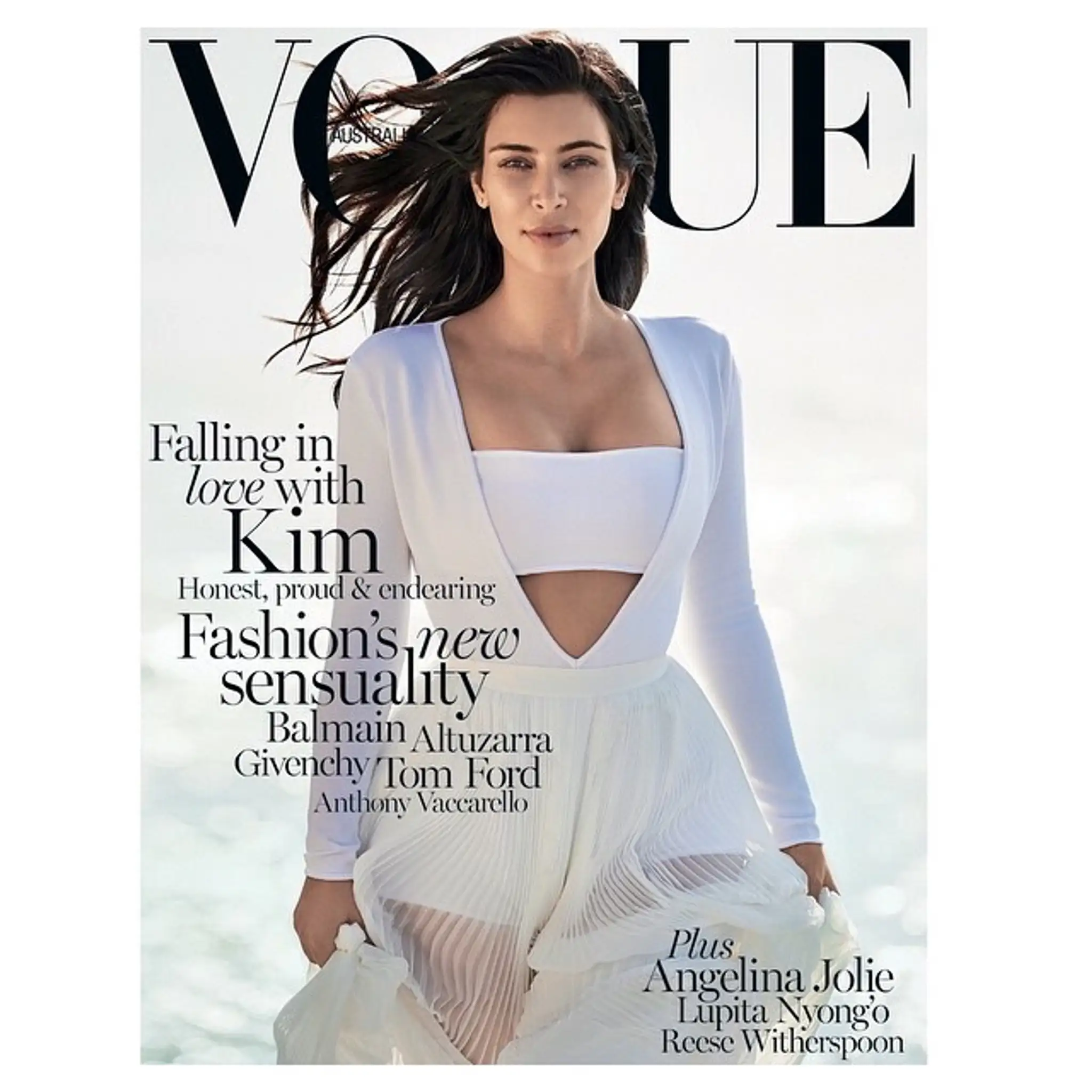 Kim Kardashian na titulke austrálskeho Vogue.