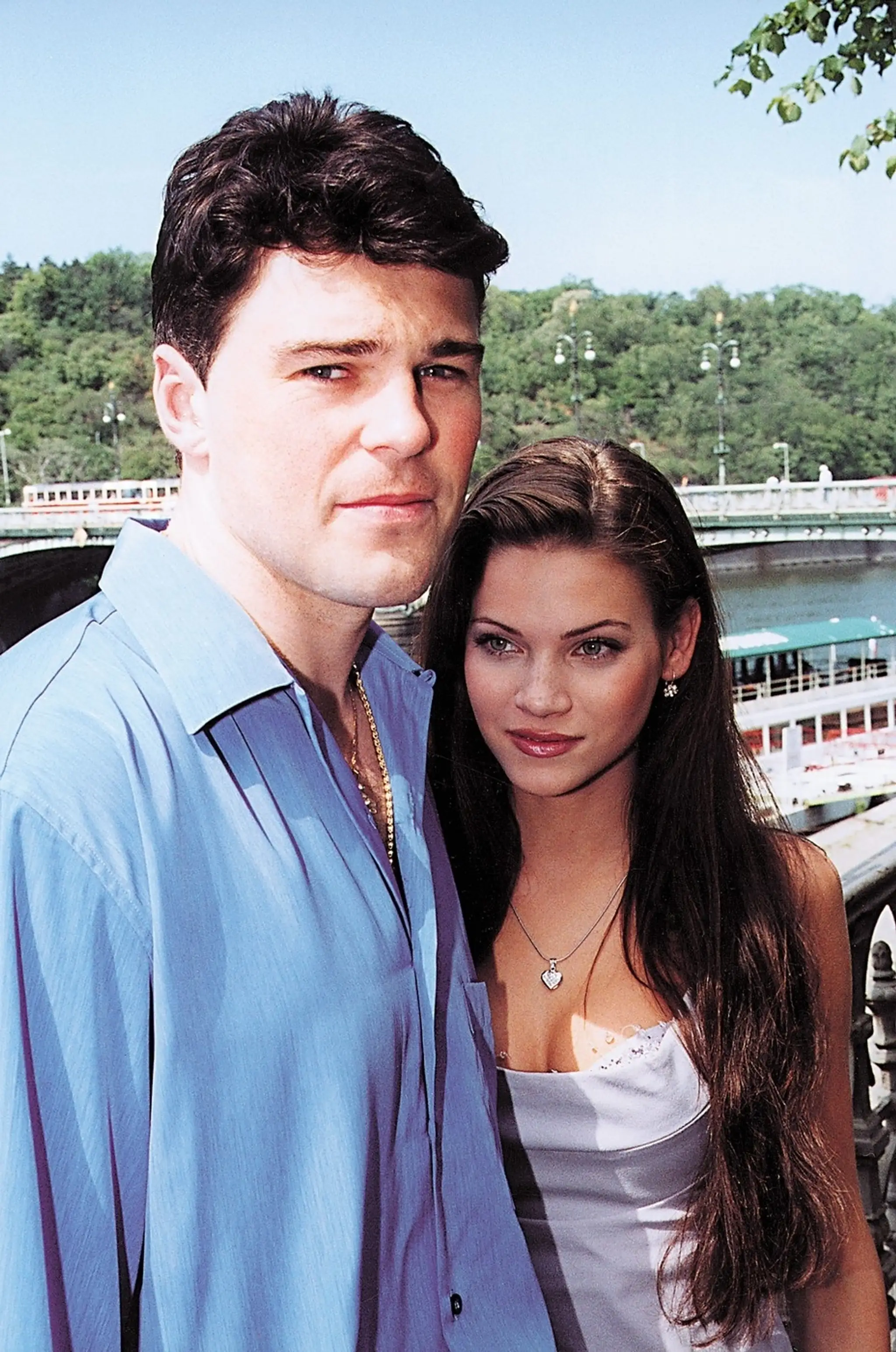 Andrea Verešová s Jaromírom Jágrom v roku 2000