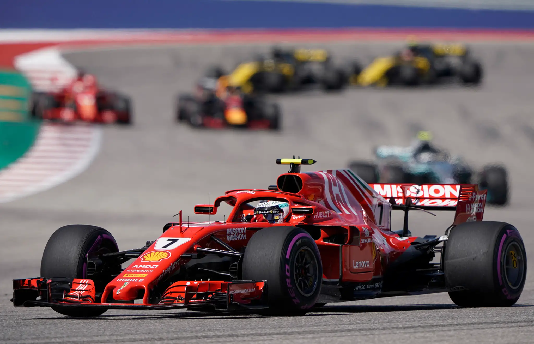 Kimi Räikkönen z Ferrari počas VC USA.