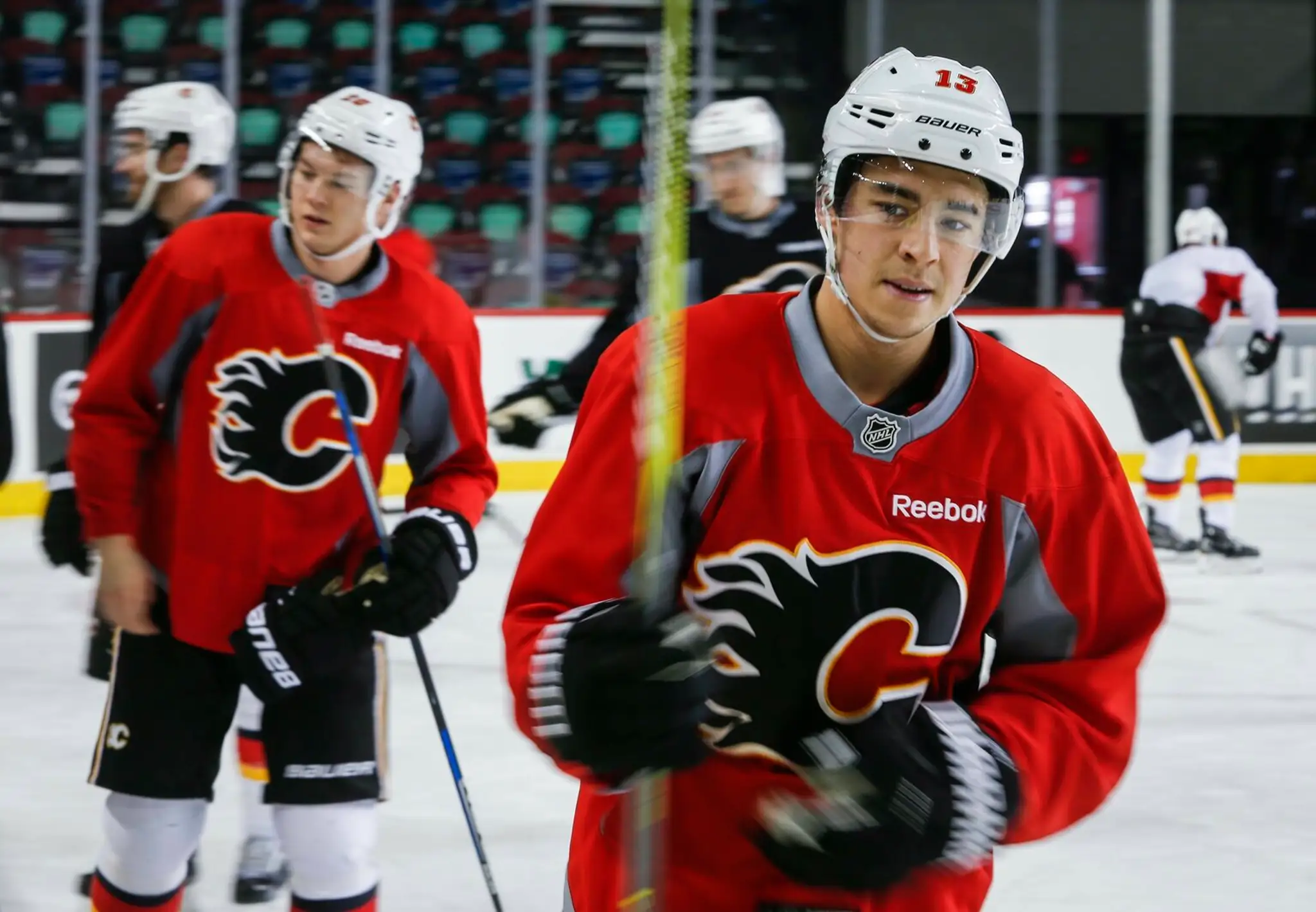 Johny Gaudreau počas tréningu v Calgary.