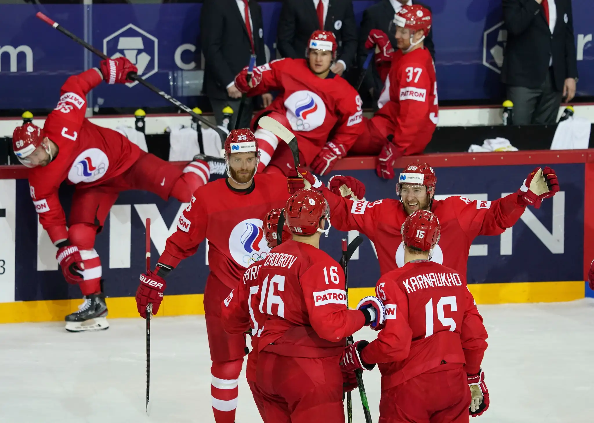 Ruskí hokejisti na šampionáte v roku 2021