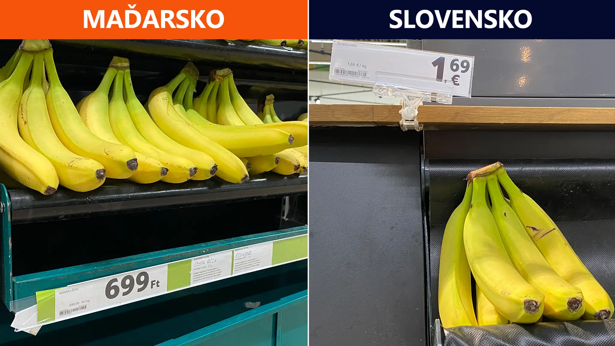 Porovnanie cien základných potravín v Maďarsku a na Slovensku