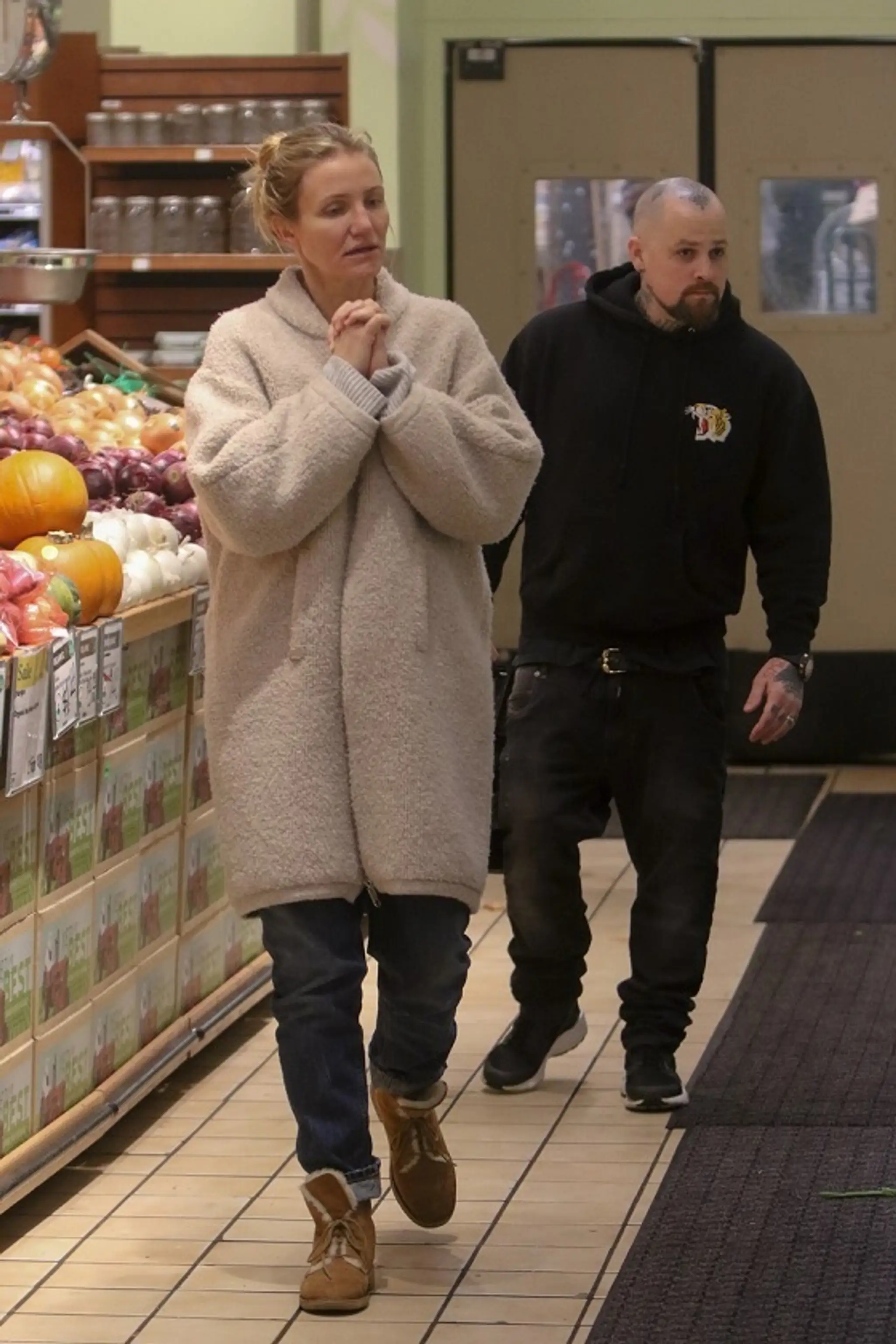 Cameron Diaz s manželom na nákupoch