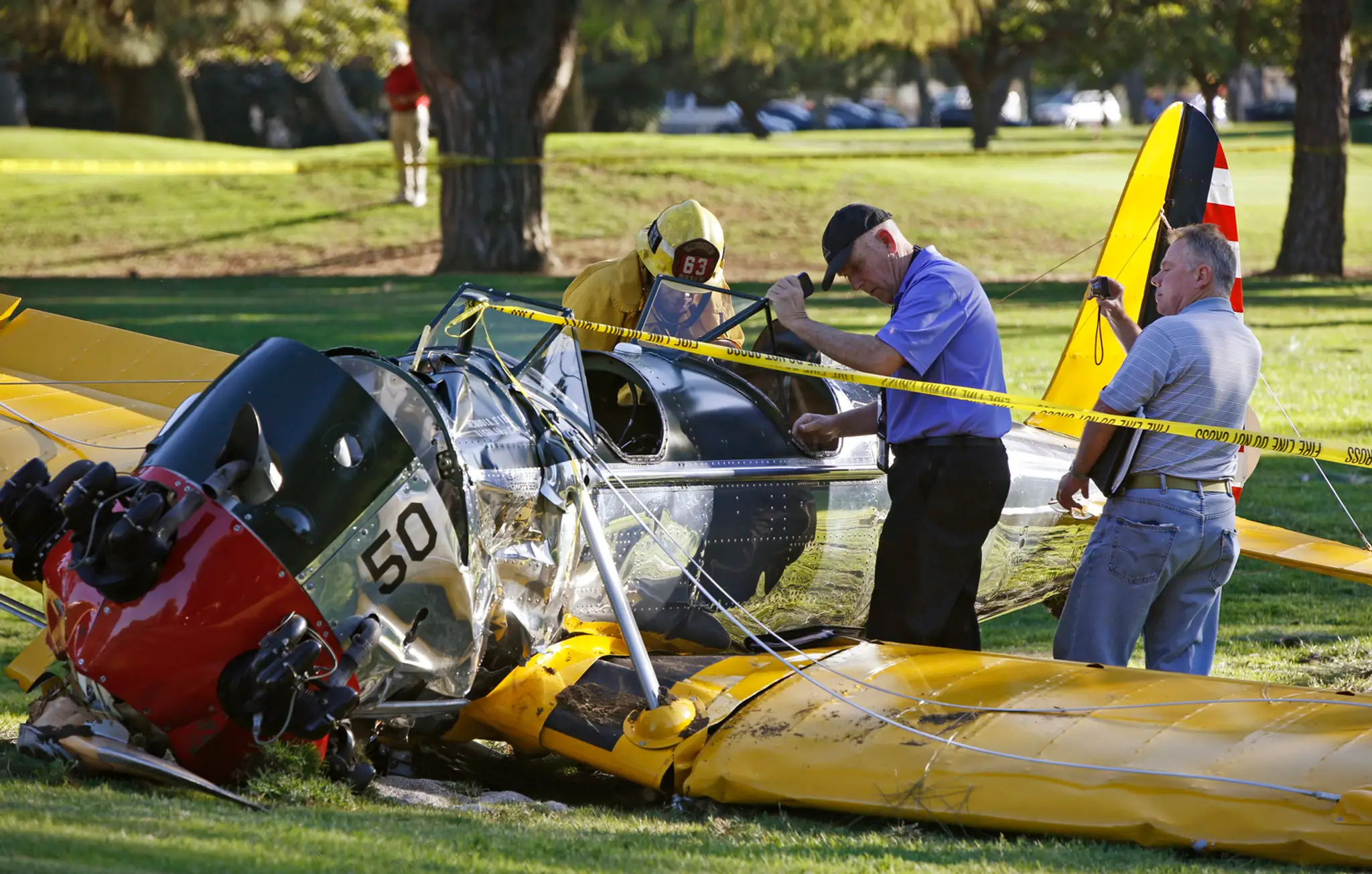 Harrison Ford havaroval na svojom lietadle.