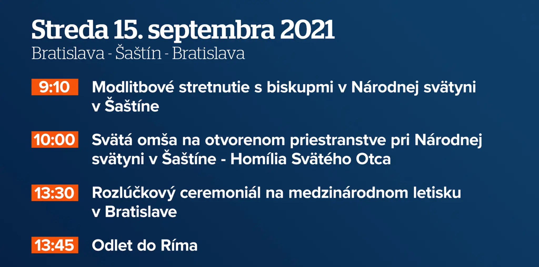 Program na stredu.