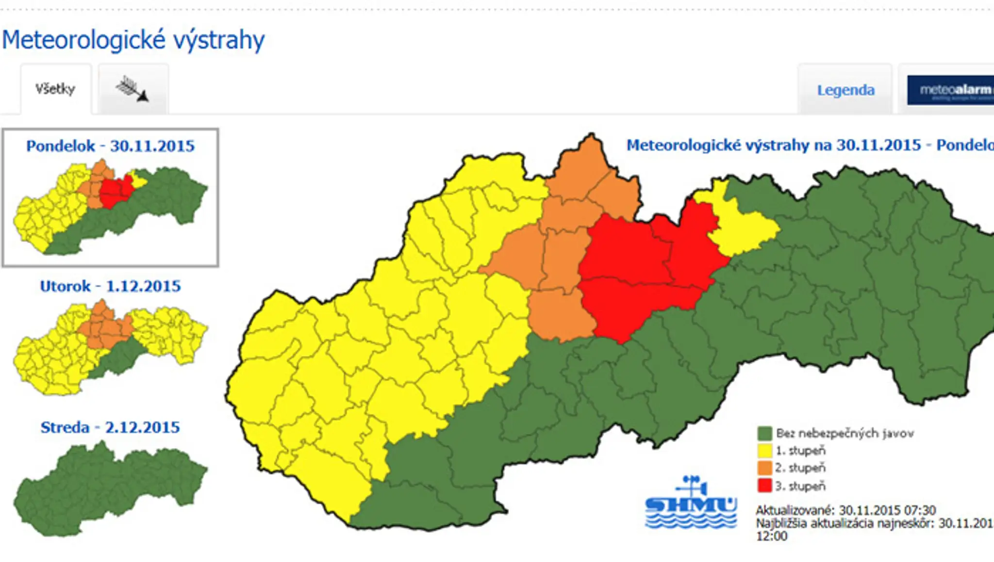 Dnes platia výstrahy kvôli vetru.