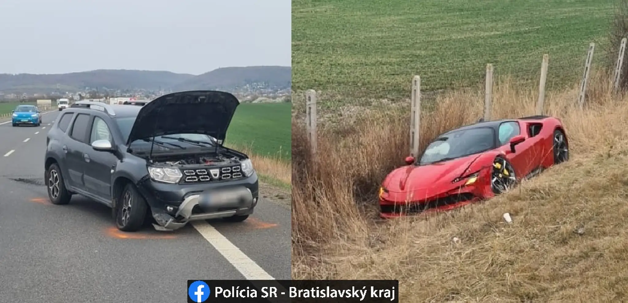 Nehoda na diaľnici D4.