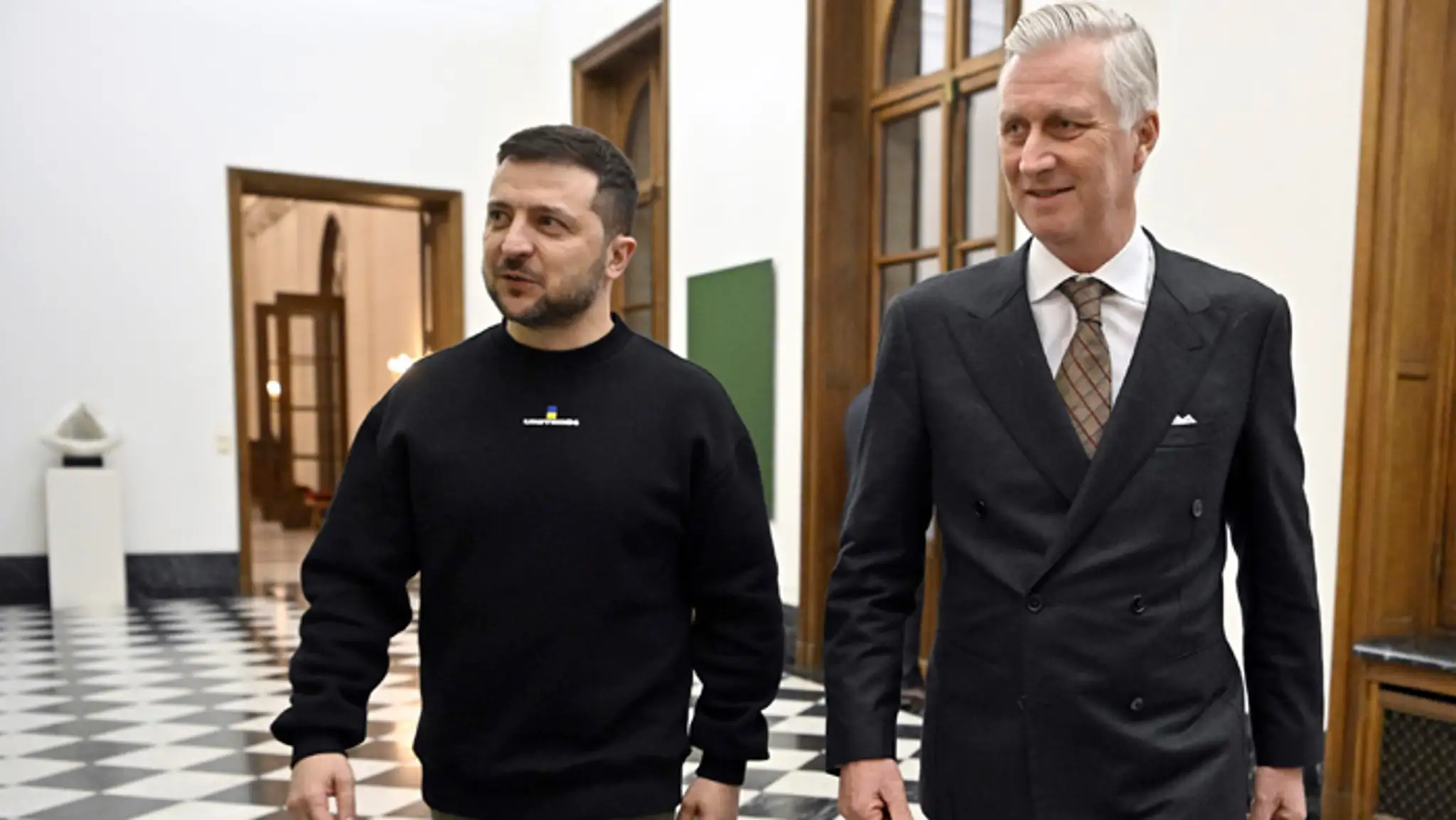 Ukrajinský prezident Volodymyr Zelenskyj sa stretol s belgickým kráľom Filipom. 