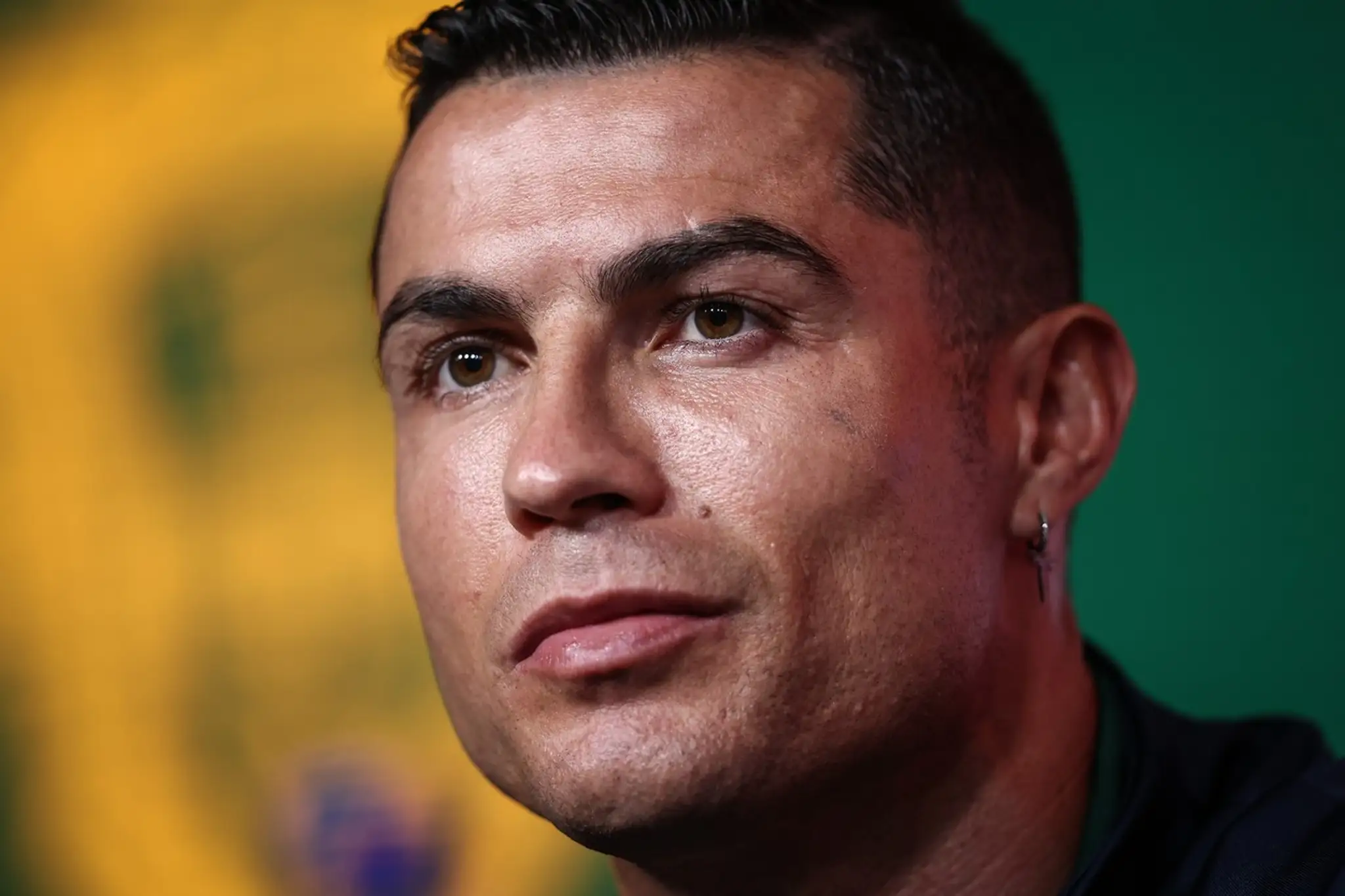 Cristiano Ronaldo na tlačovej konferencii pred začiatkom kvalifikácie