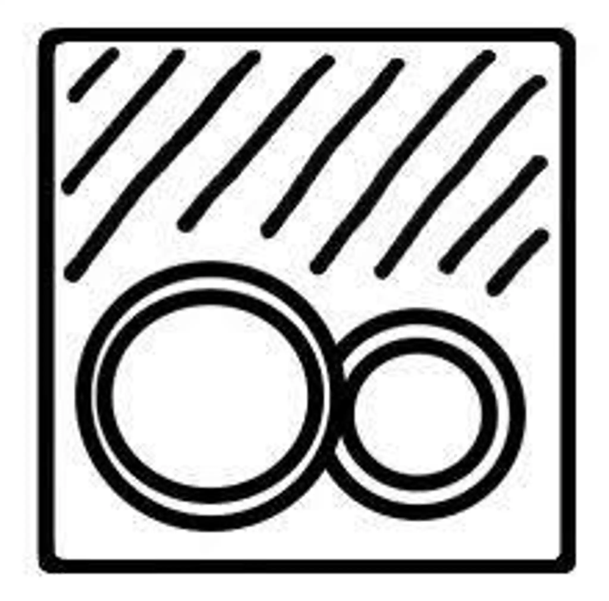 Symbol umývačky riadu.