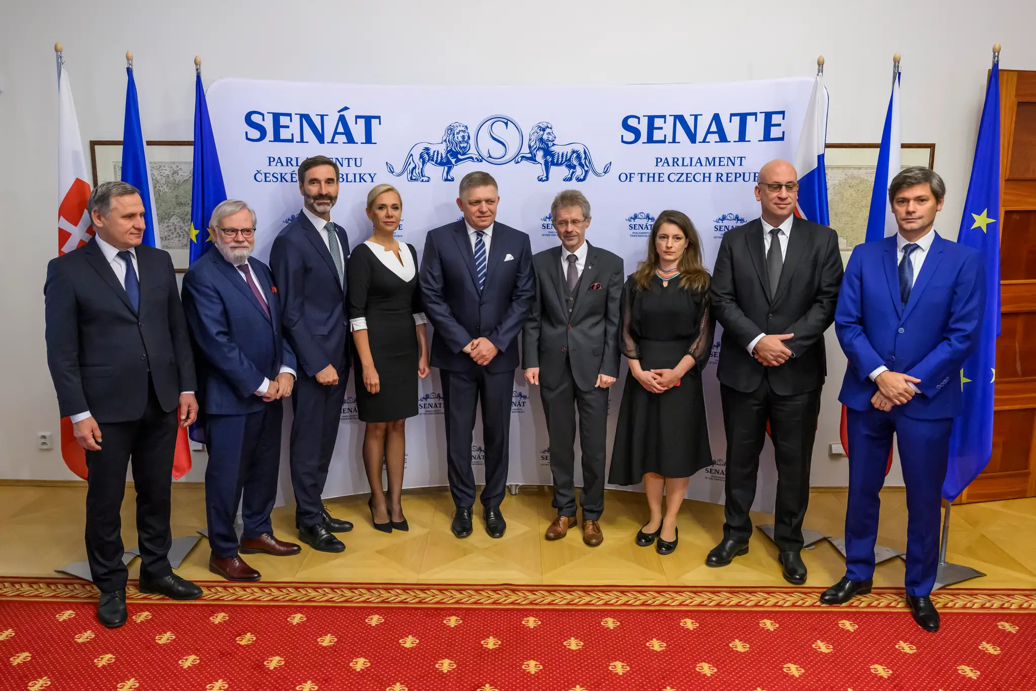 Slovenská delegácia v českom Senáte.