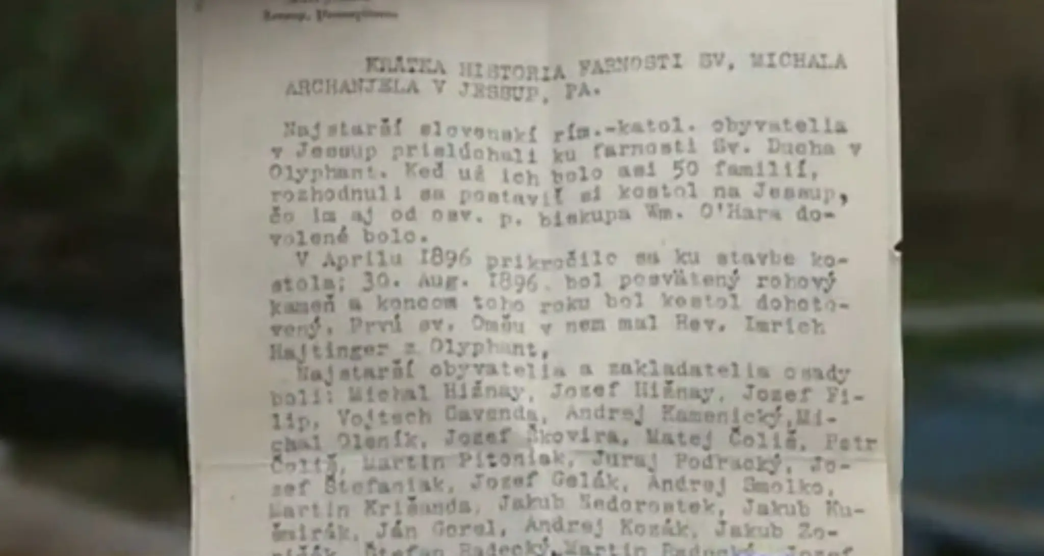 V USA našli takmer storočný odkaz Slovákov