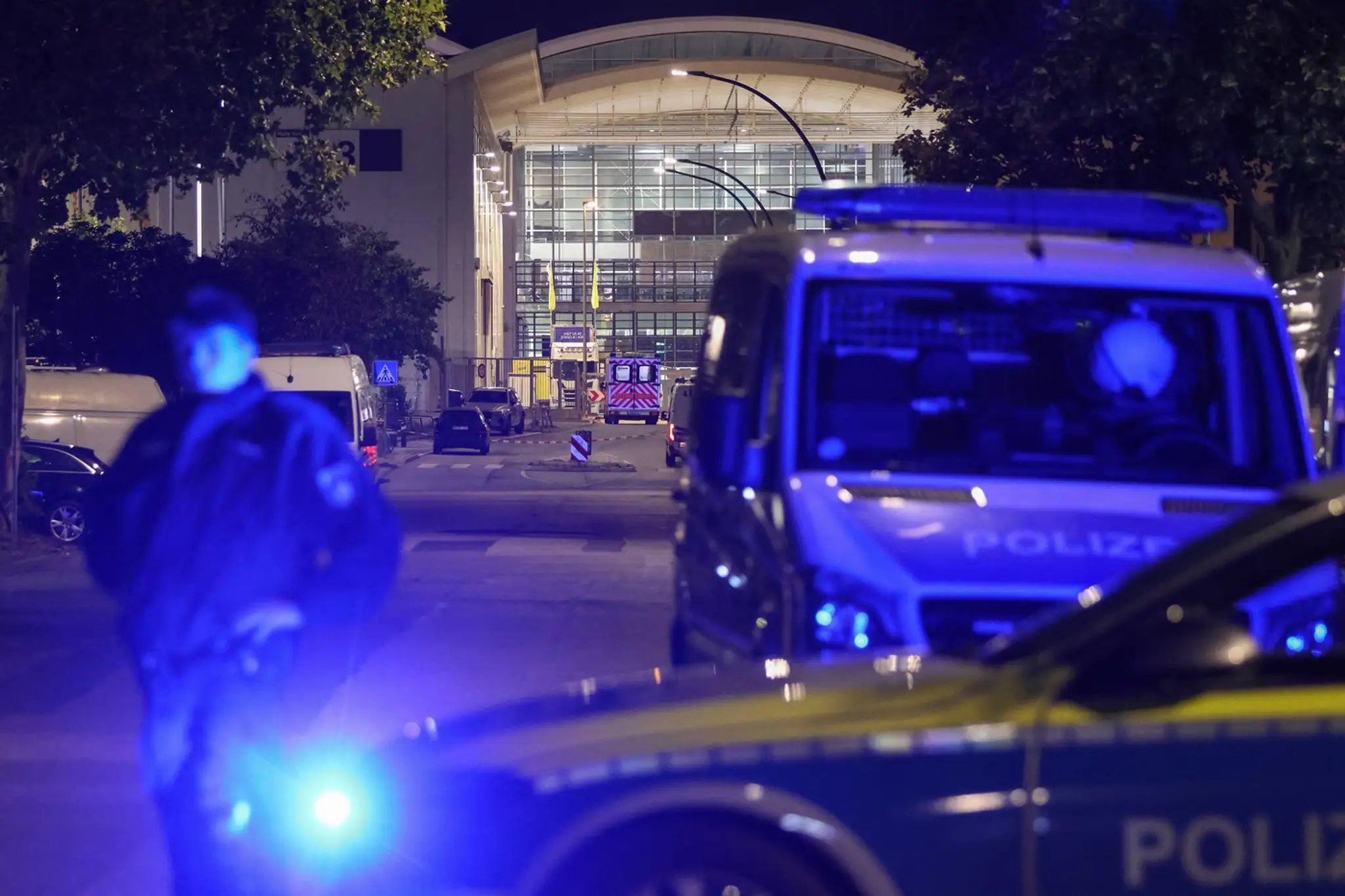Polícia na mieste.