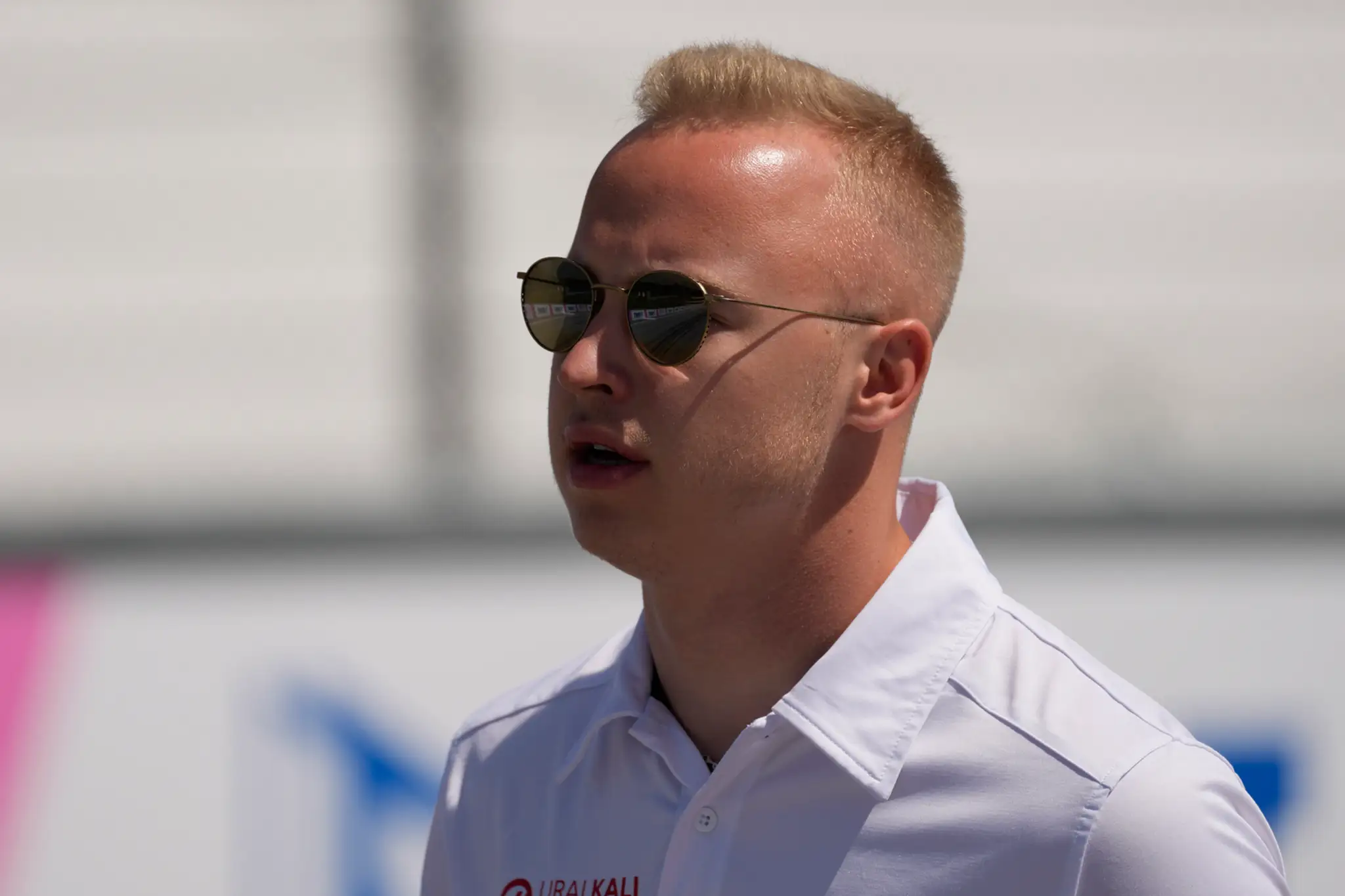 Ruský pilot F1 Nikita Mazepin z tímu Haas.