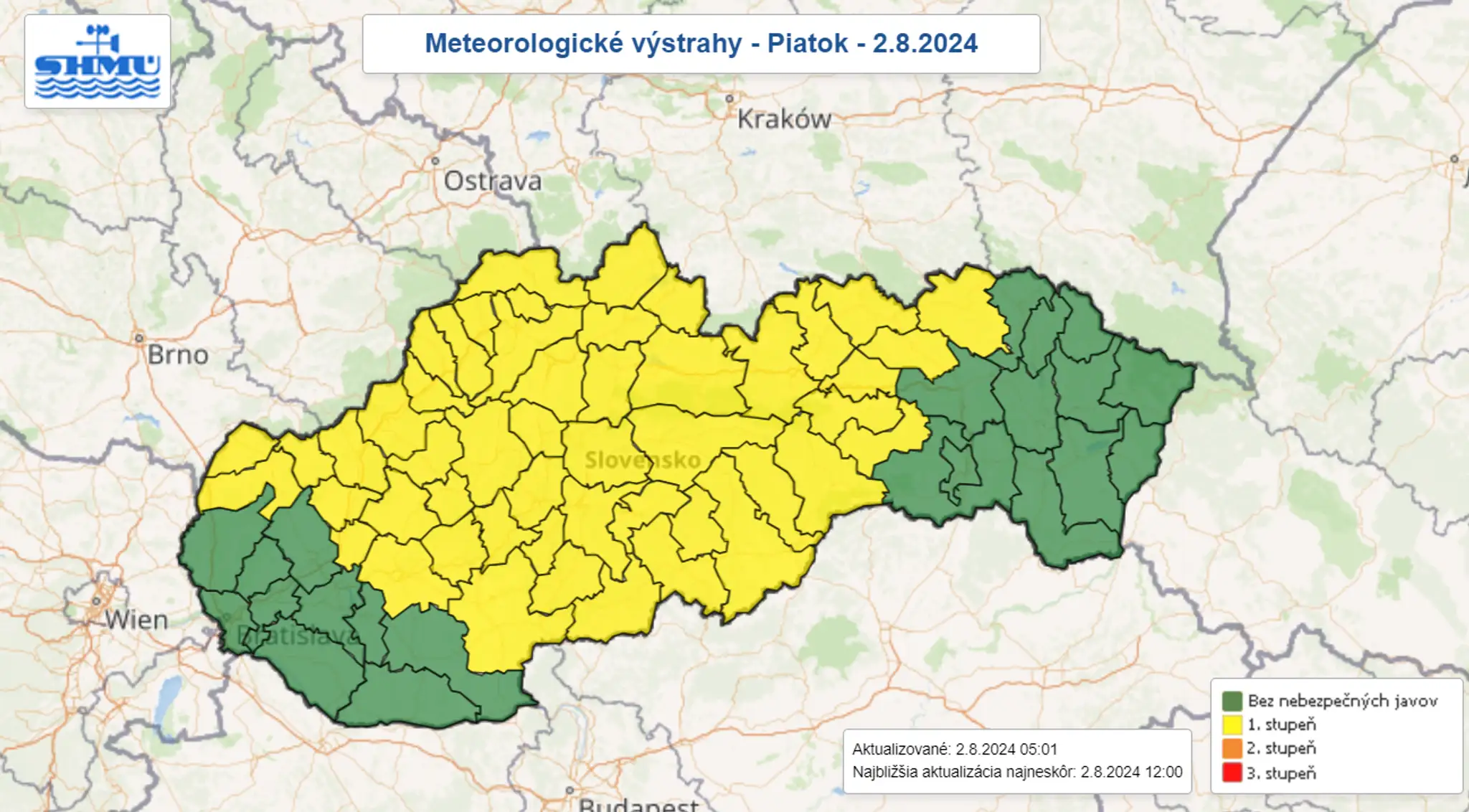 Výstrahy pred búrkami.
