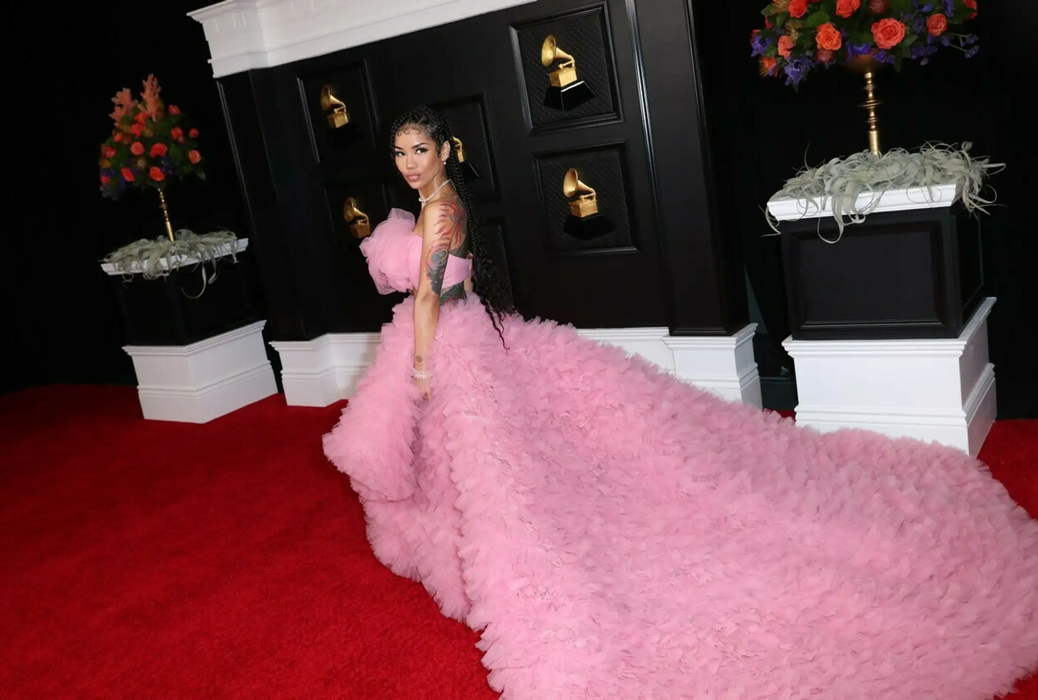 Jhene Aiko na 63. ročníku hudobných cien Grammy v Los Angeles