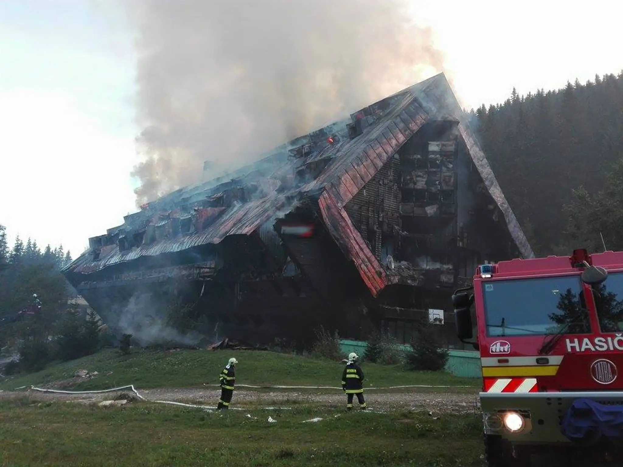 Požiar hotela v Jasnej