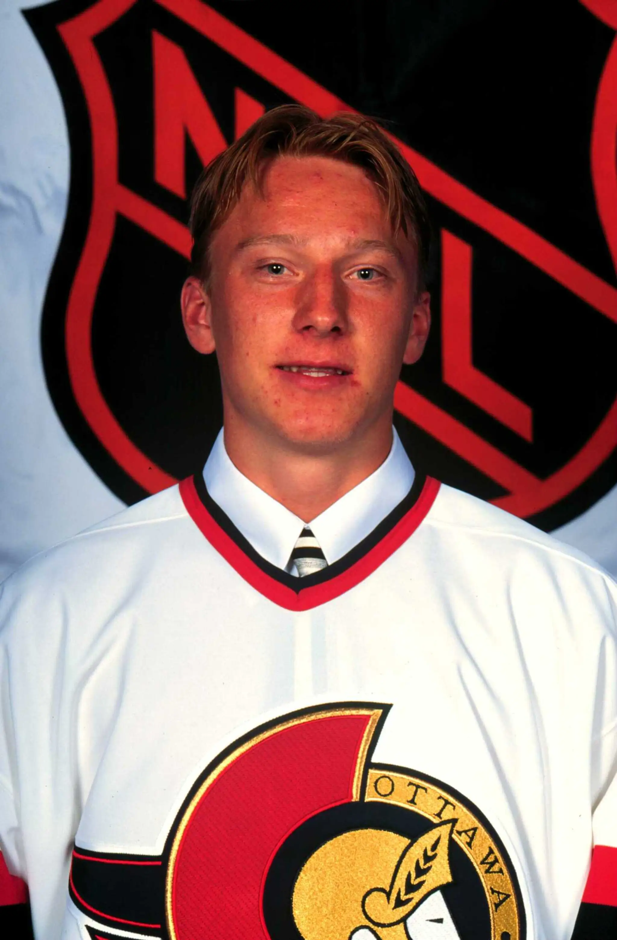 Marián Hossa počas draftu v roku 1997.