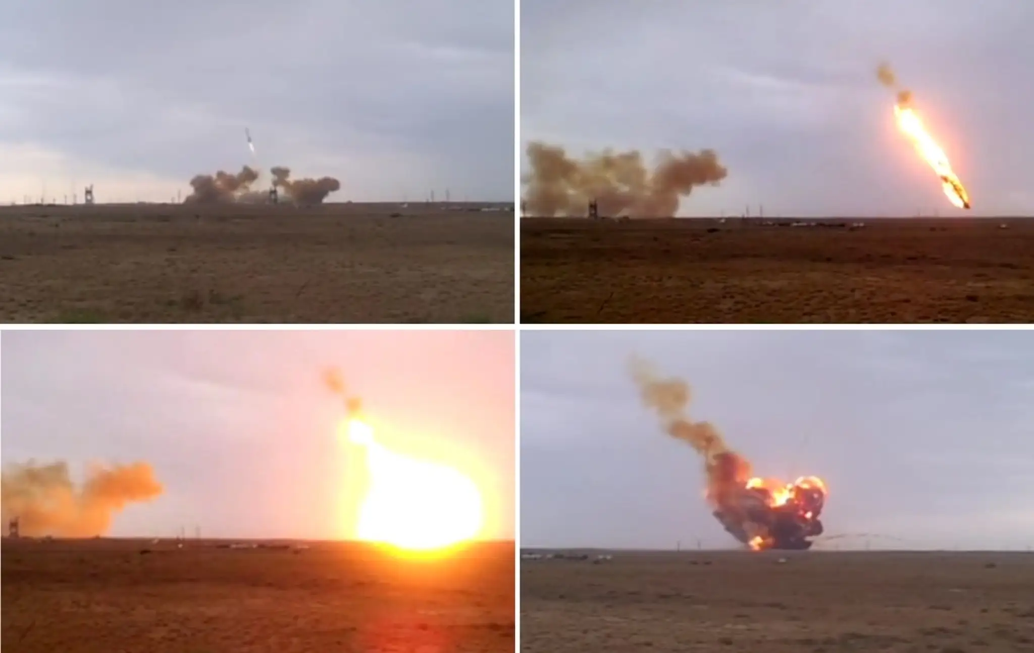Zrútenie ruskej rakety v Kazachstane