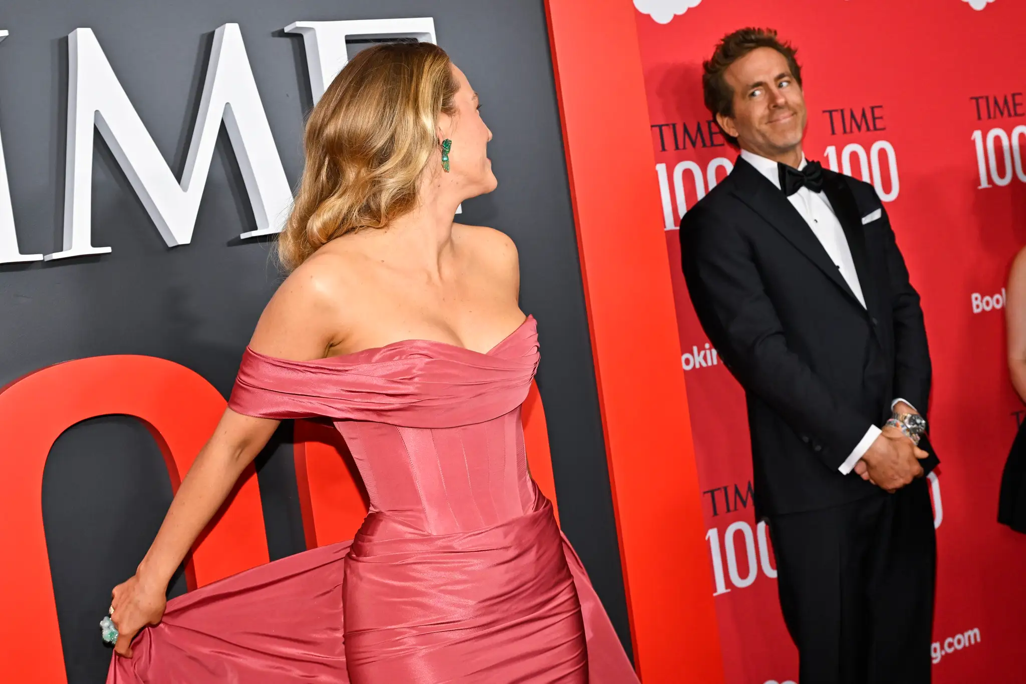 Blake Lively a Ryan Reynolds na TIME100 gala