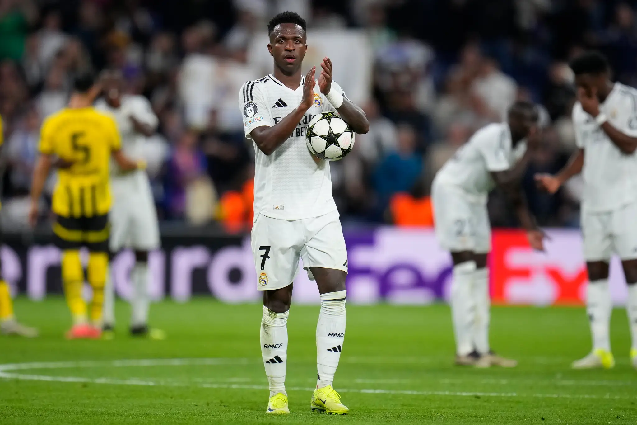 Vinícius Junior sa teší po triumfe Realu Madrid