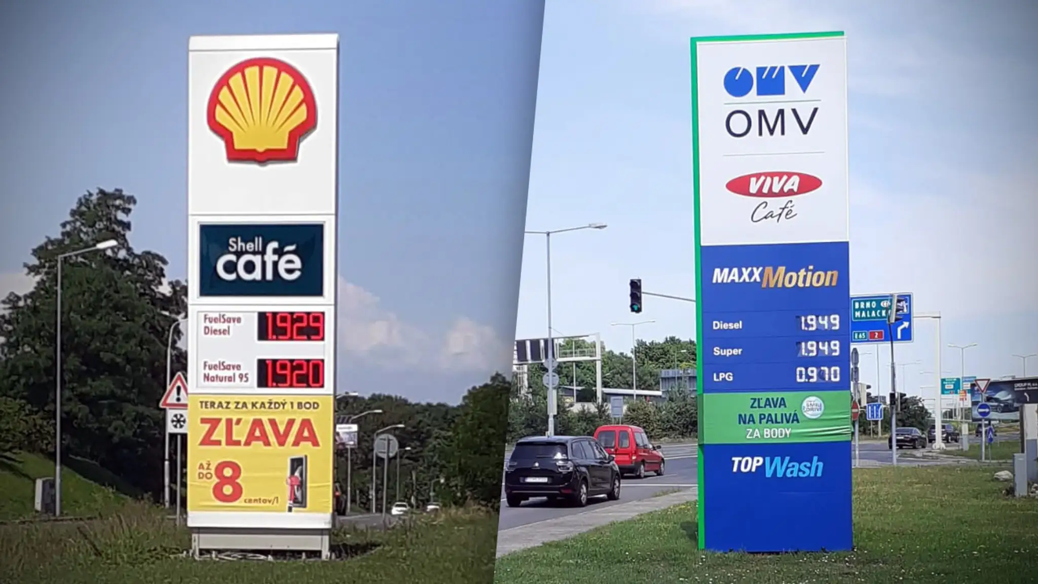 Porovnanie cien benzínu a nafty 