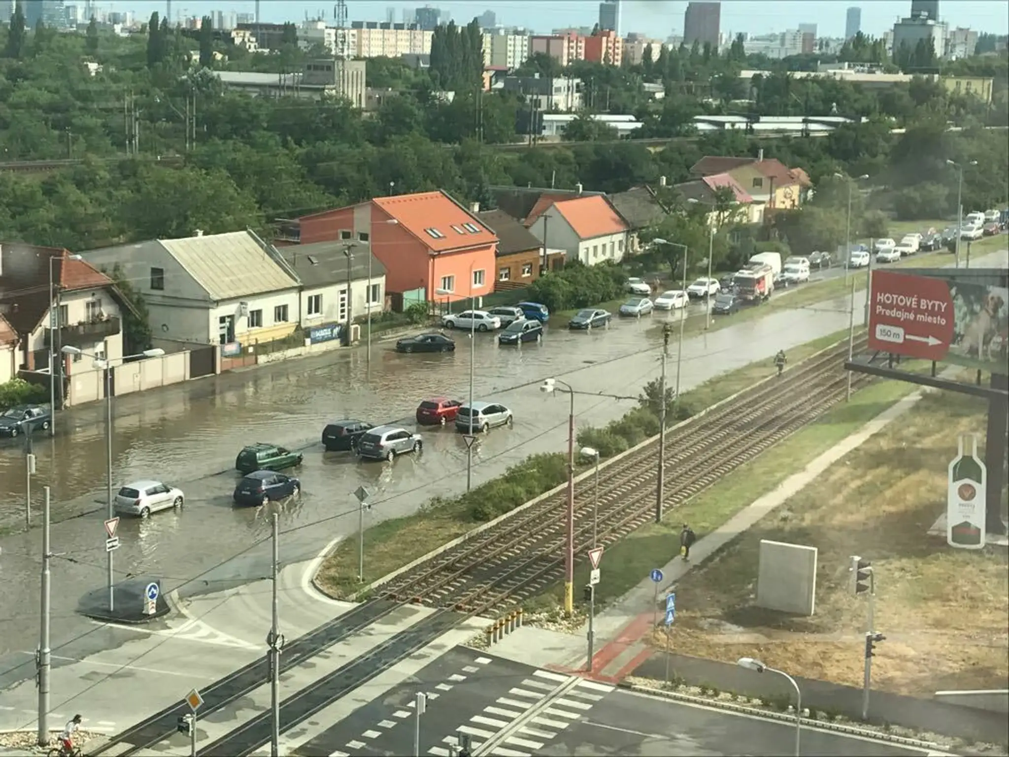 Záplava na Račianskej ulici