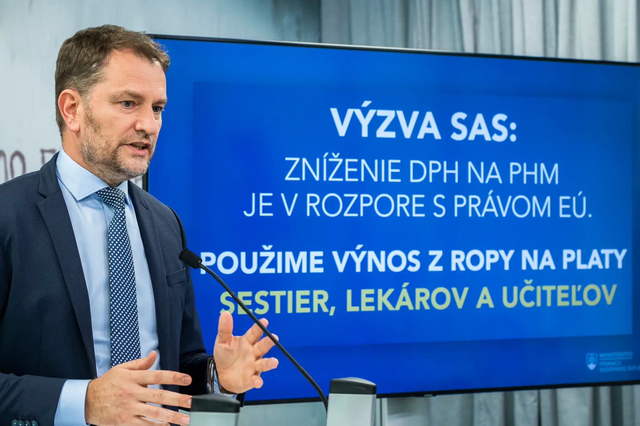 Na snímke podpredseda vlády a minister financií SR Igor Matovič