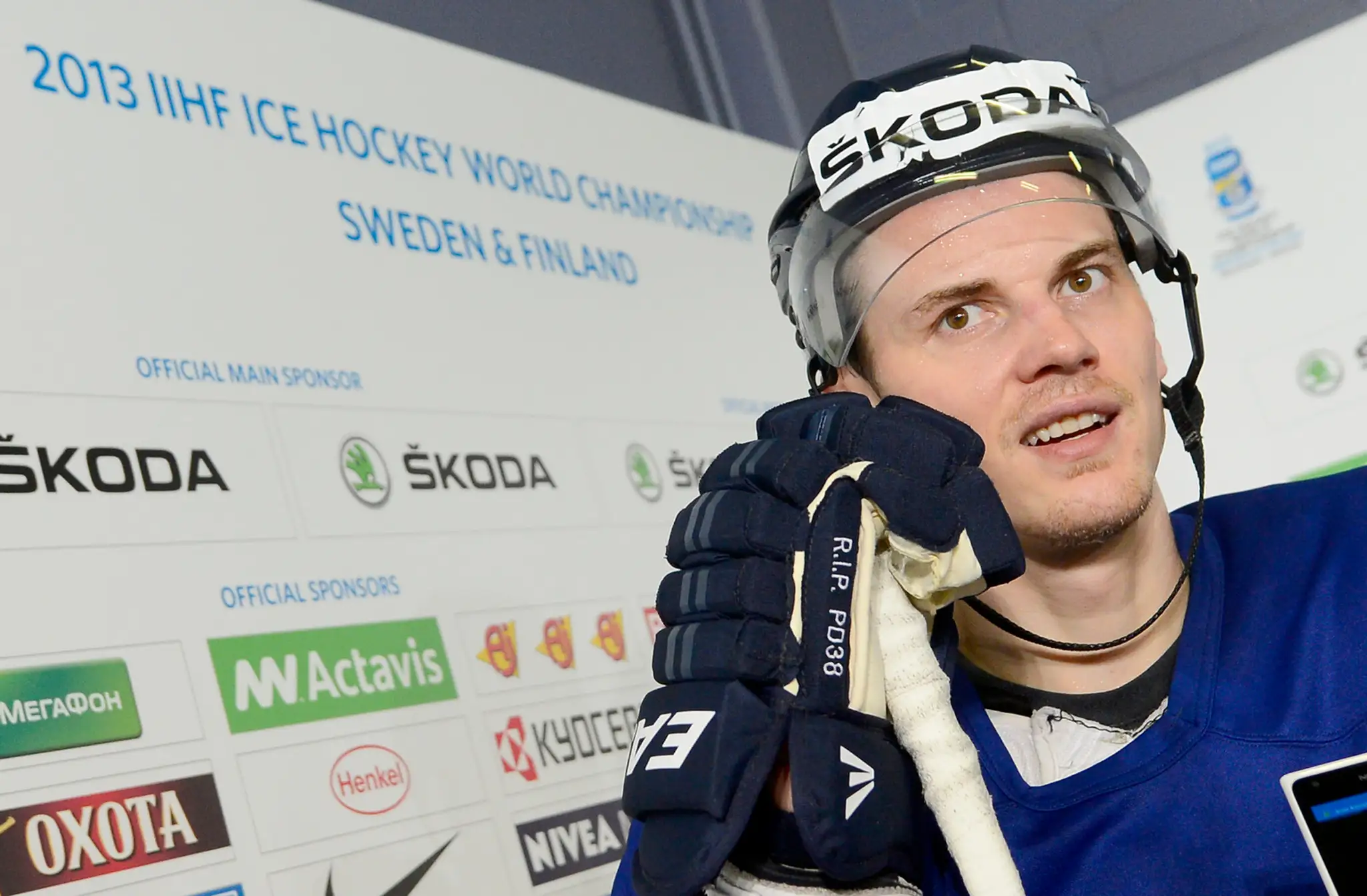 Tomáš Kopecký pred štvrťfinálovým zápasom Slovensko-Fínsko na MS 2013.