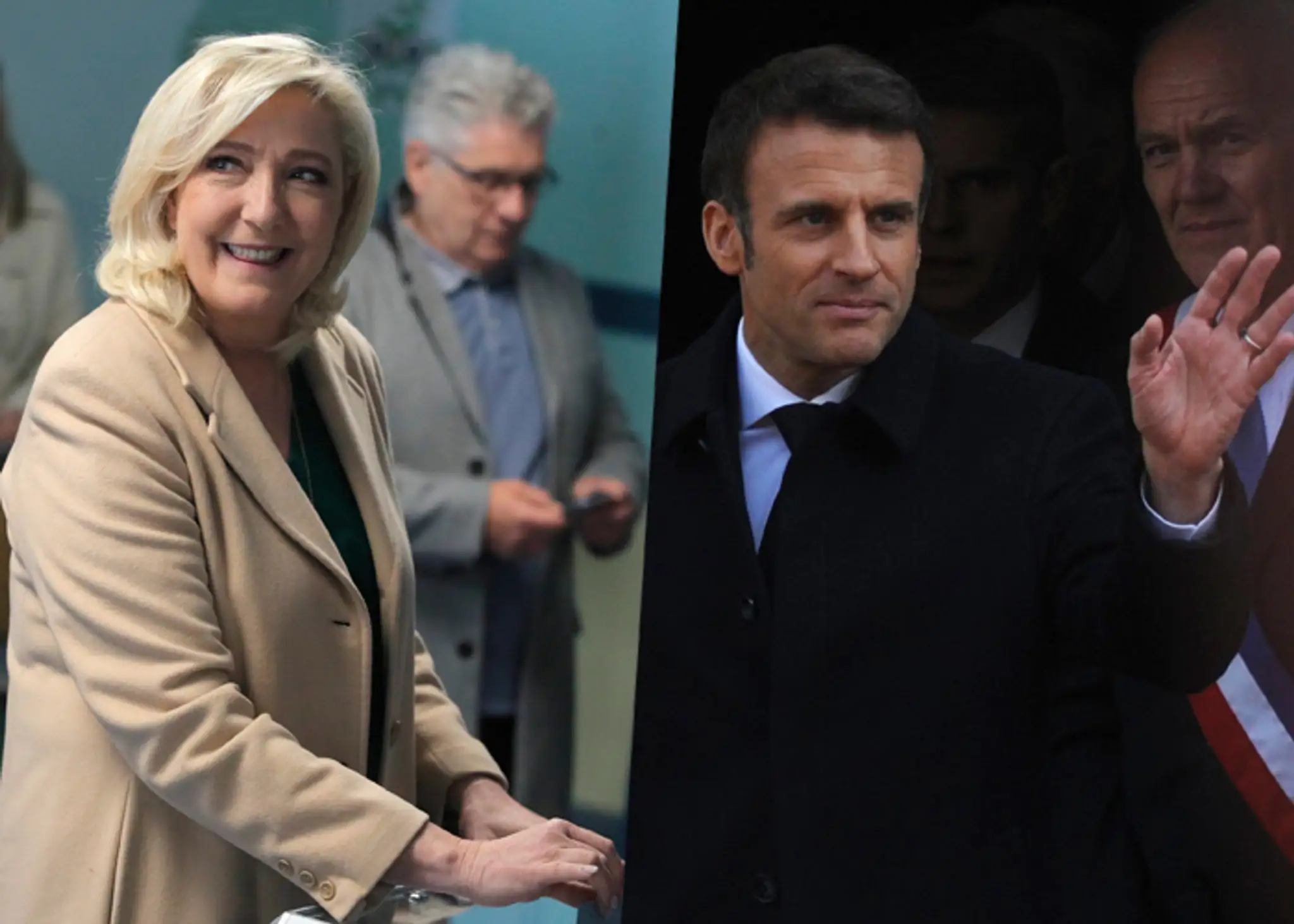 Marine Le Penová a Emmanuel Macron.