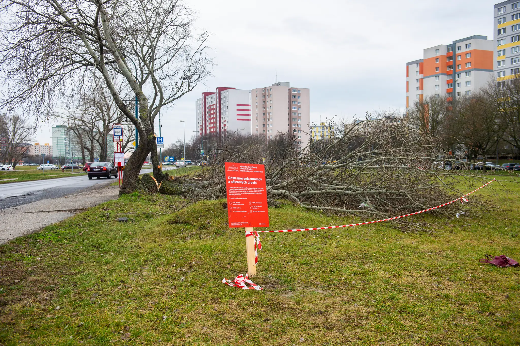 Výstavba novej električkovej trate.