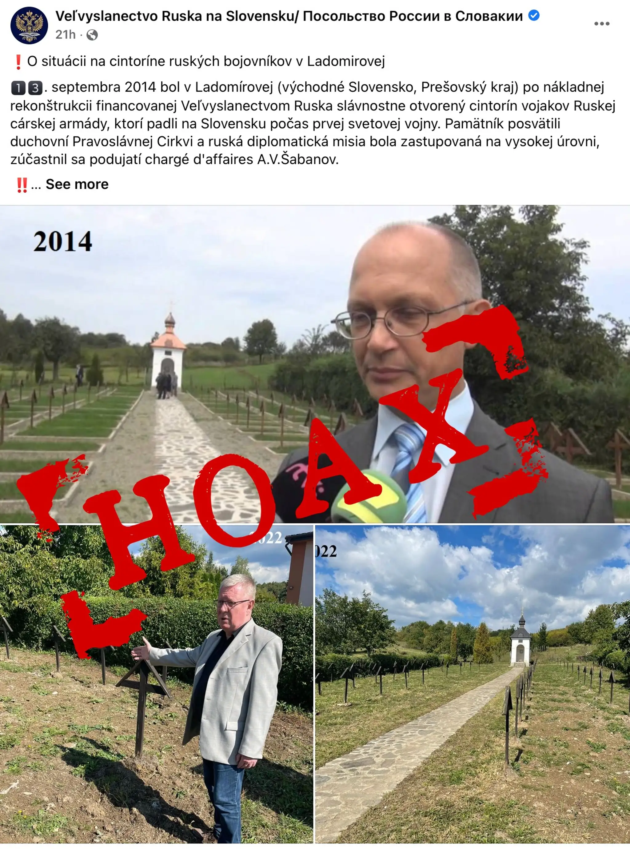 Polícia zverejnila zábery z cintorína a upozorňuje, že ide o hoax.
