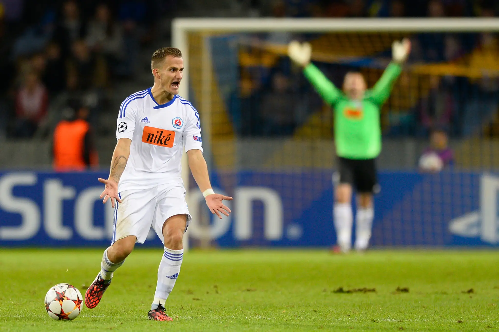 Hráč Slovana Bratislava Erik Grendel